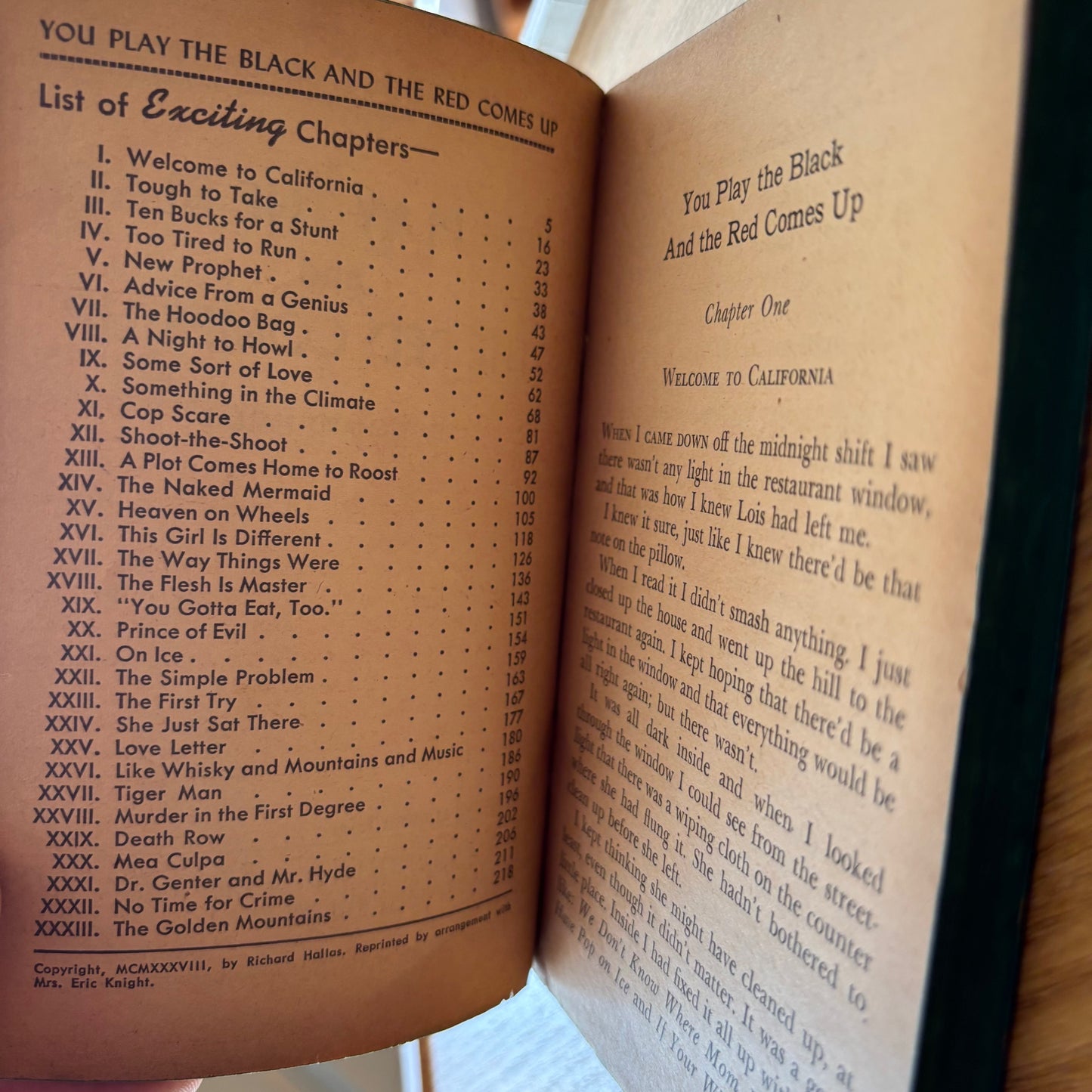 Richard Hallas - You Play the Black and the Red Comes Up - Dell Mapback