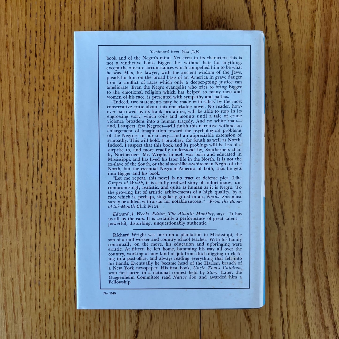Richard Wright - Native Son - First Edition Library