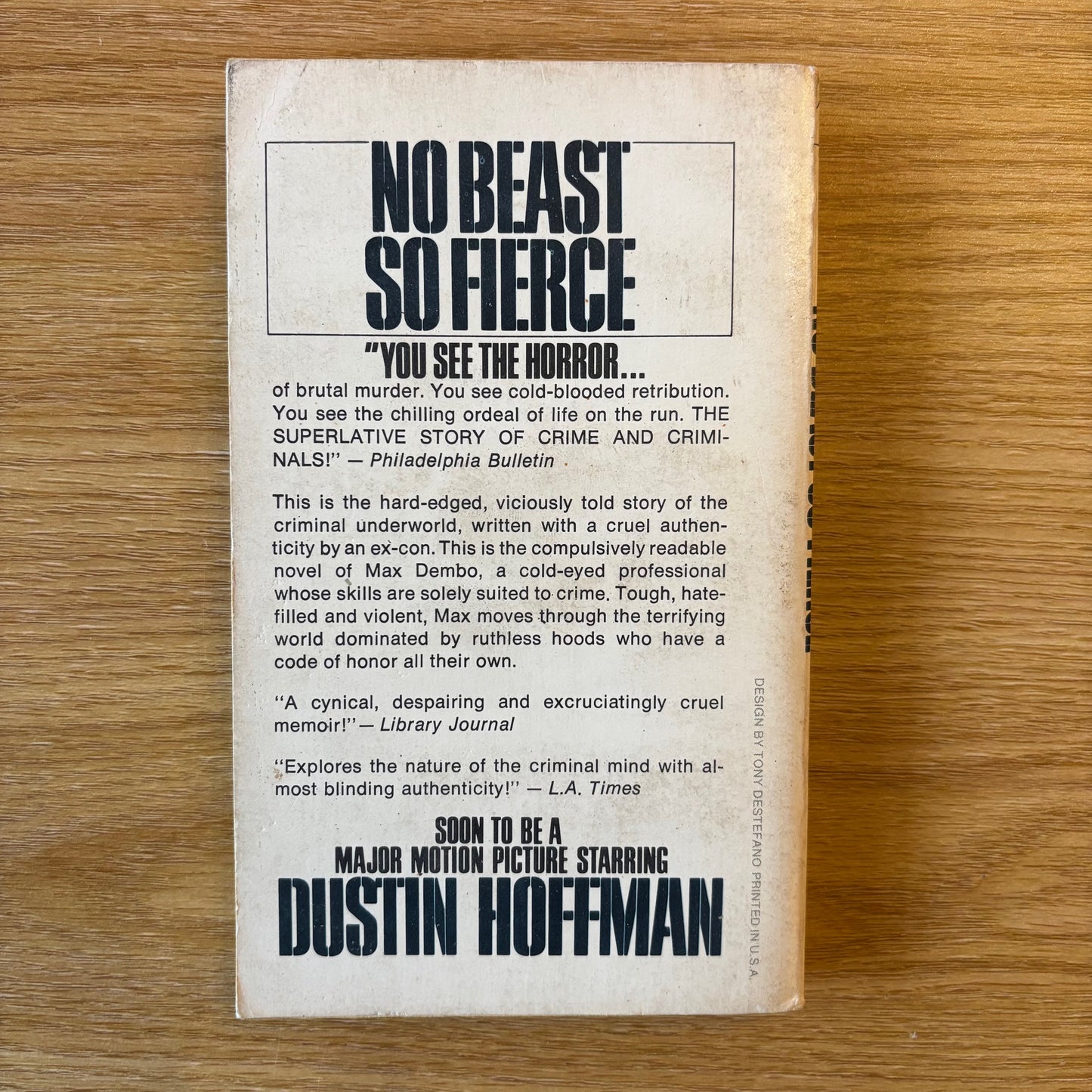 Edward Bunker - No Beast So Fierce - Movie Tie-In