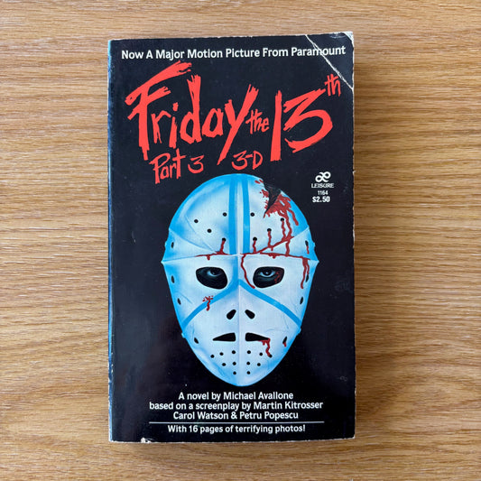 Michael Avallone - Friday the 13th Part 3 3-D - Signed First Edition
