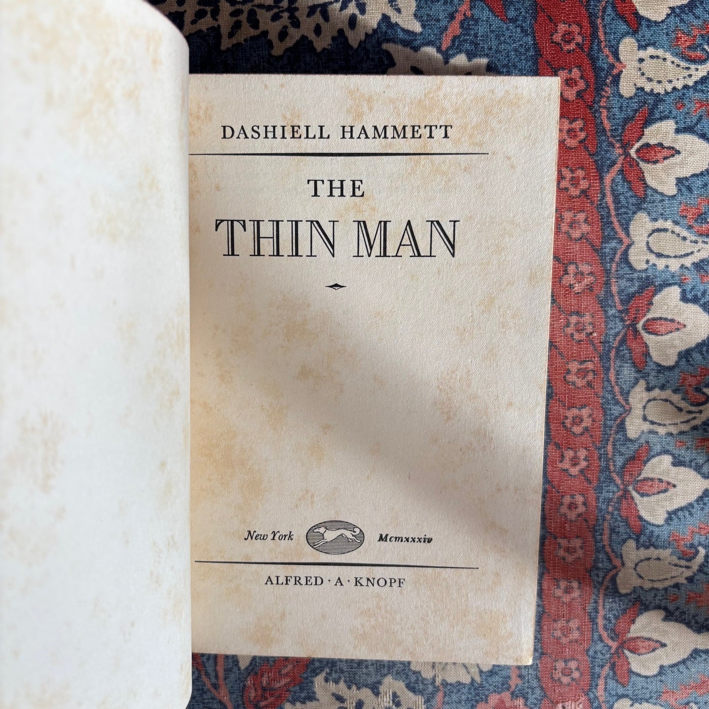 Dashiell Hammett - The Thin Man - First Edition Third Printing
