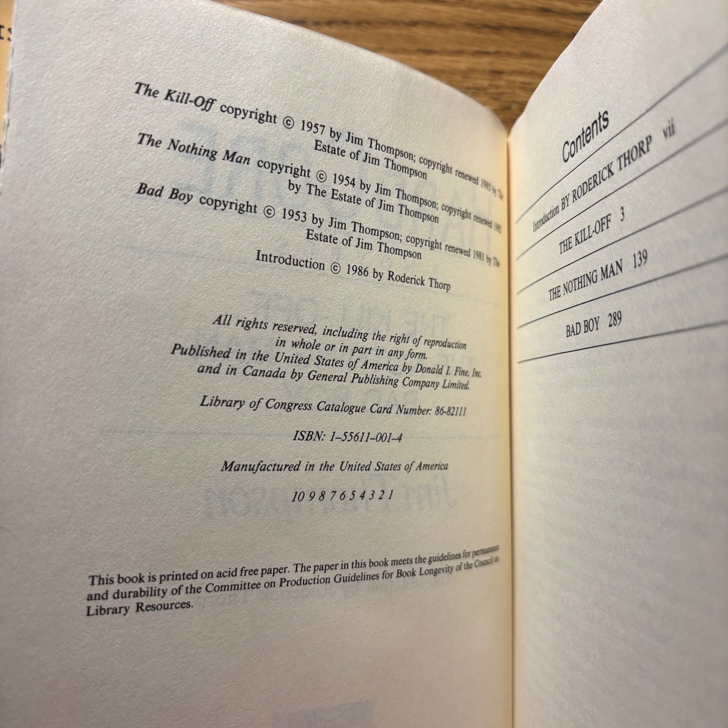 Jim Thompson - Hardcore: 3 Novels - First Edition