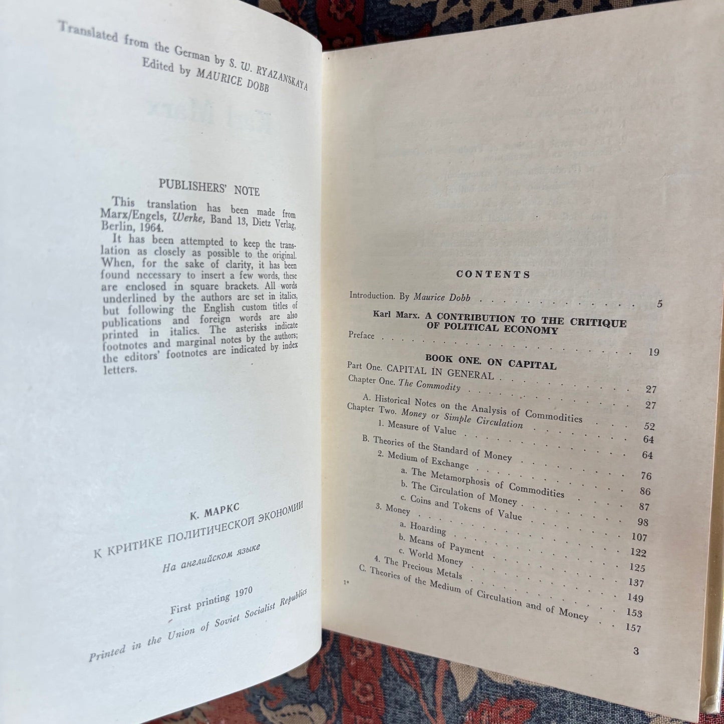 Karl Marx - A Contribution to the Critique of Political Economy