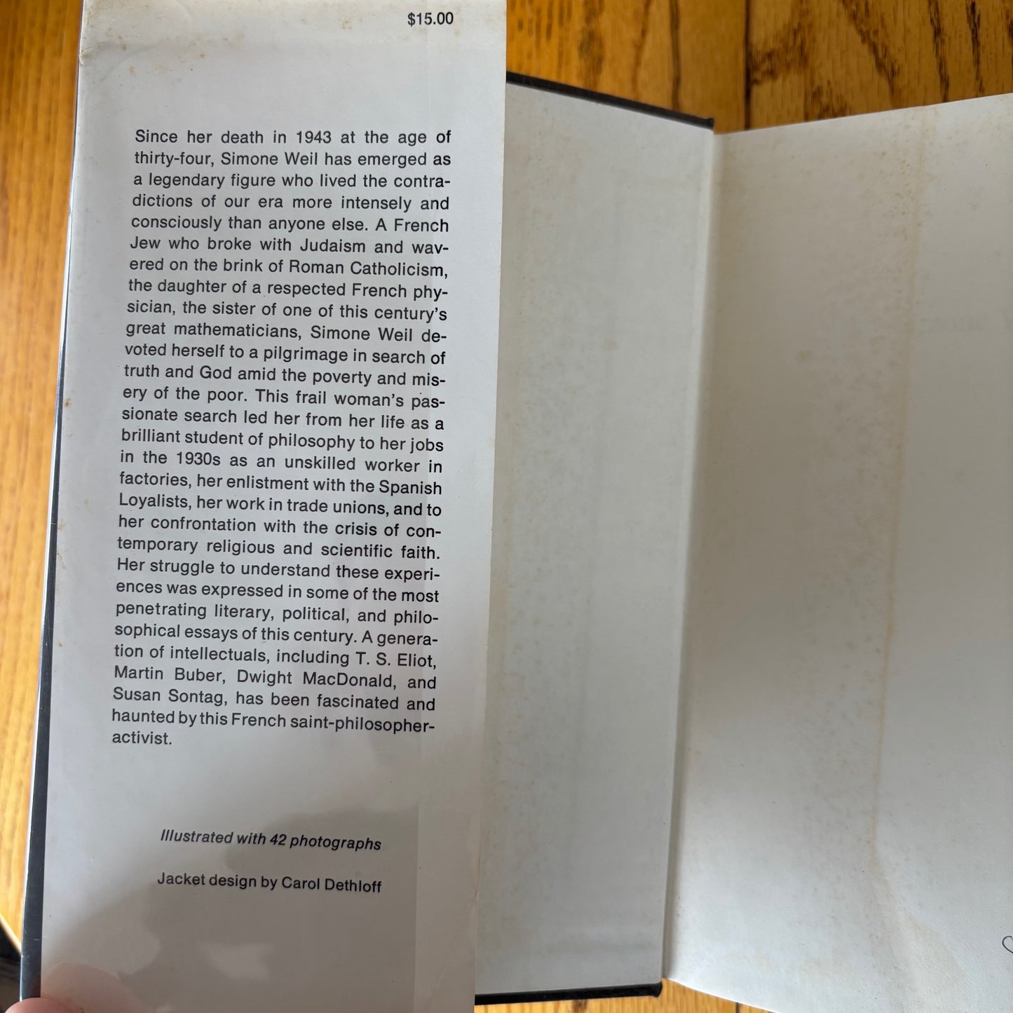 Simone Petrement - Simone Weil: A Life - First Edition