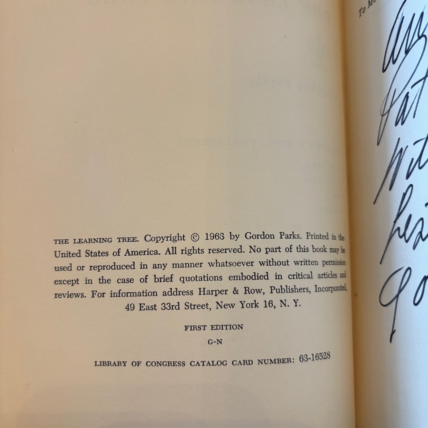 Gordon Parks - The Learning Tree - Signed