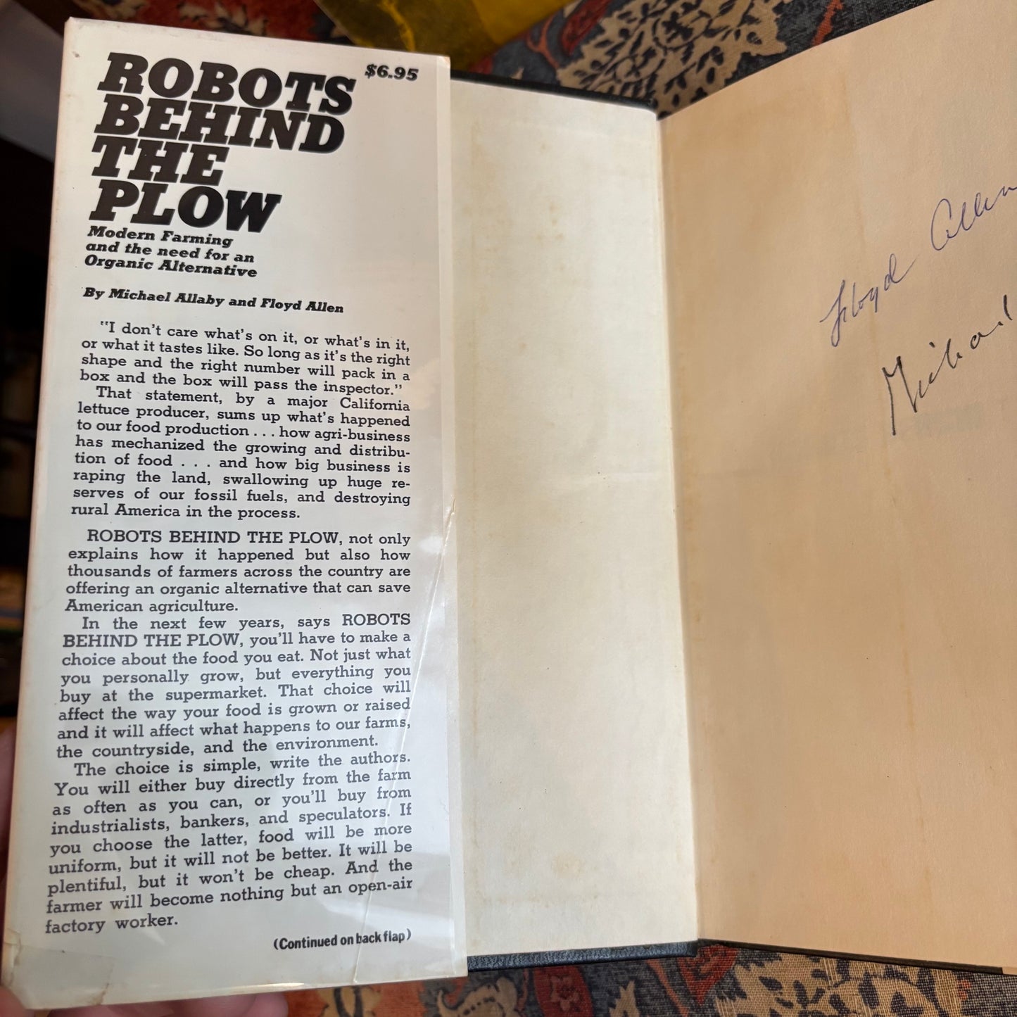 Michael Allaby & Floyd Allen - Robots Behind the Plow - Signed First Edition