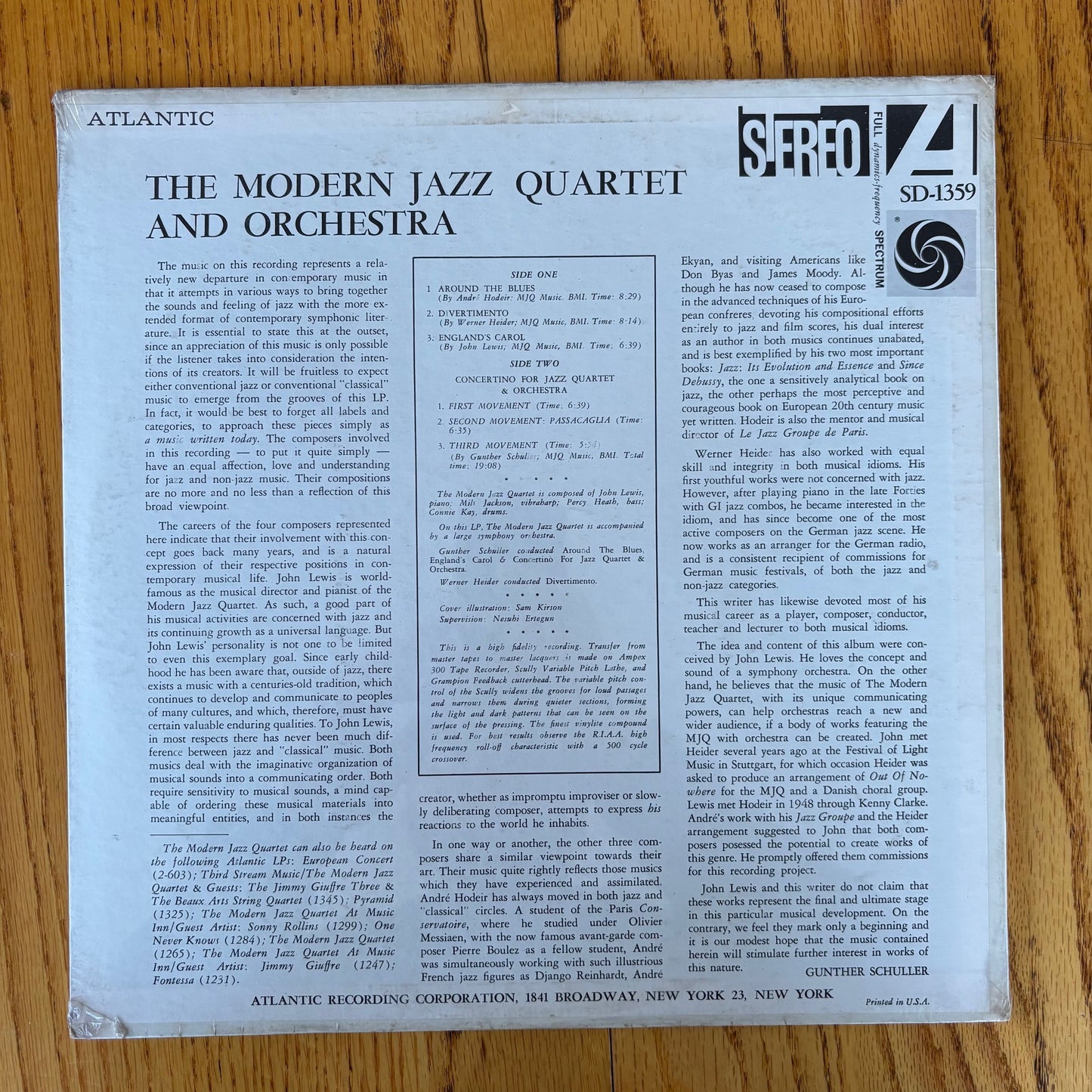 The Modern Jazz Quartet & Orchestra - Sealed