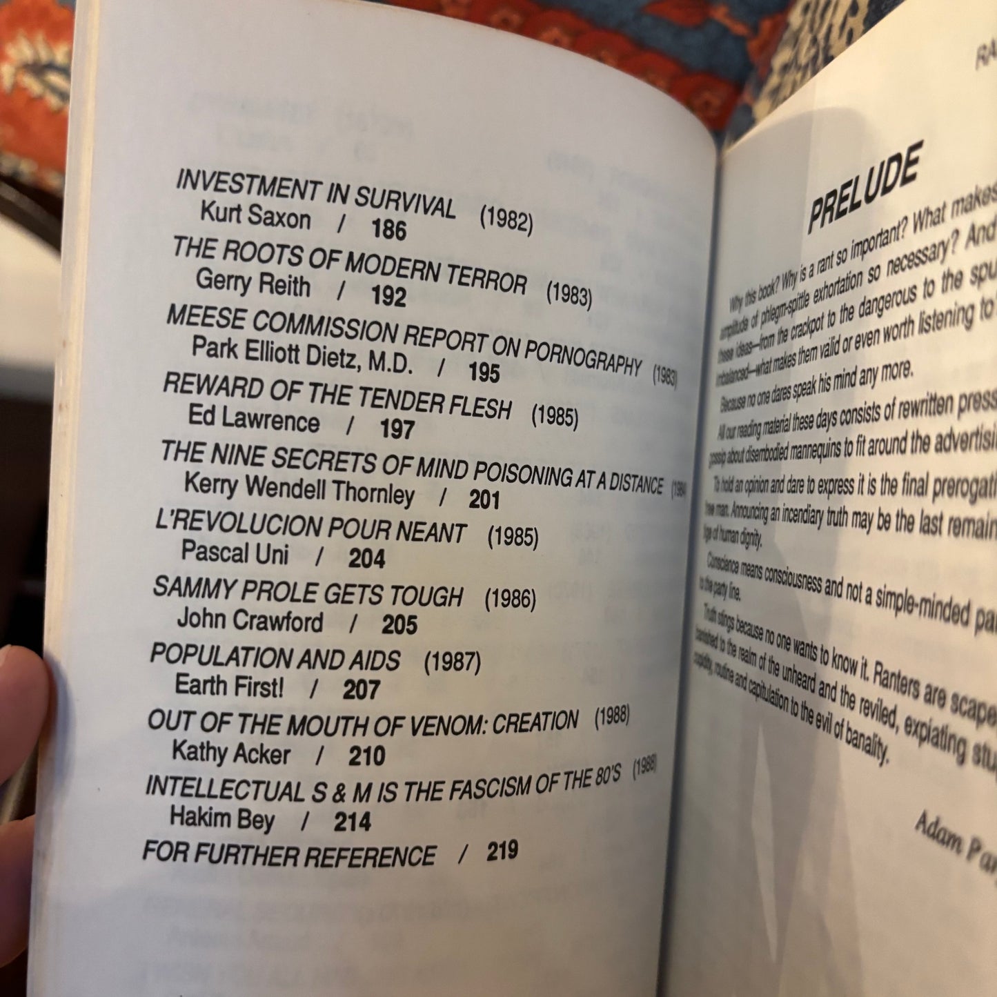 Adam Parfrey & Bob Black - Rants and Other Incendiary Tracts - First Edition
