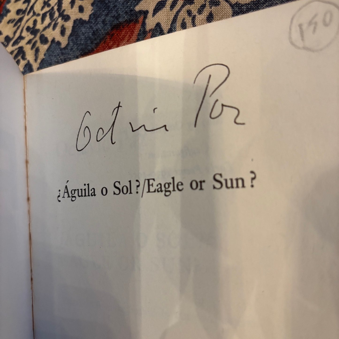 Octavio Paz - Eagle or Sun? - Signed First Edition Paperback