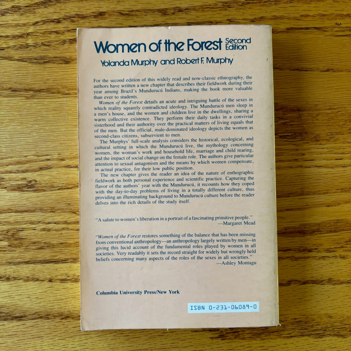 Yolanda Murphy, Robert F. Murphy - Women of the Forest