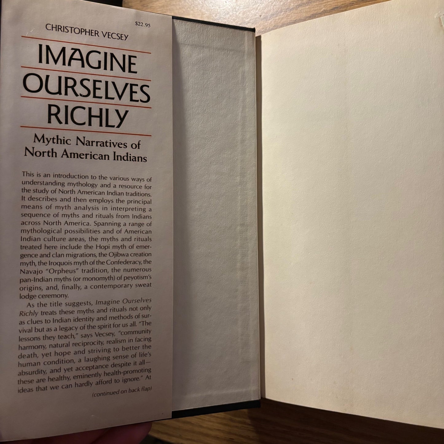Christopher Vecsey - Imagine Ourselves Richly: Mythic Narratives of North American Indians - First Edition