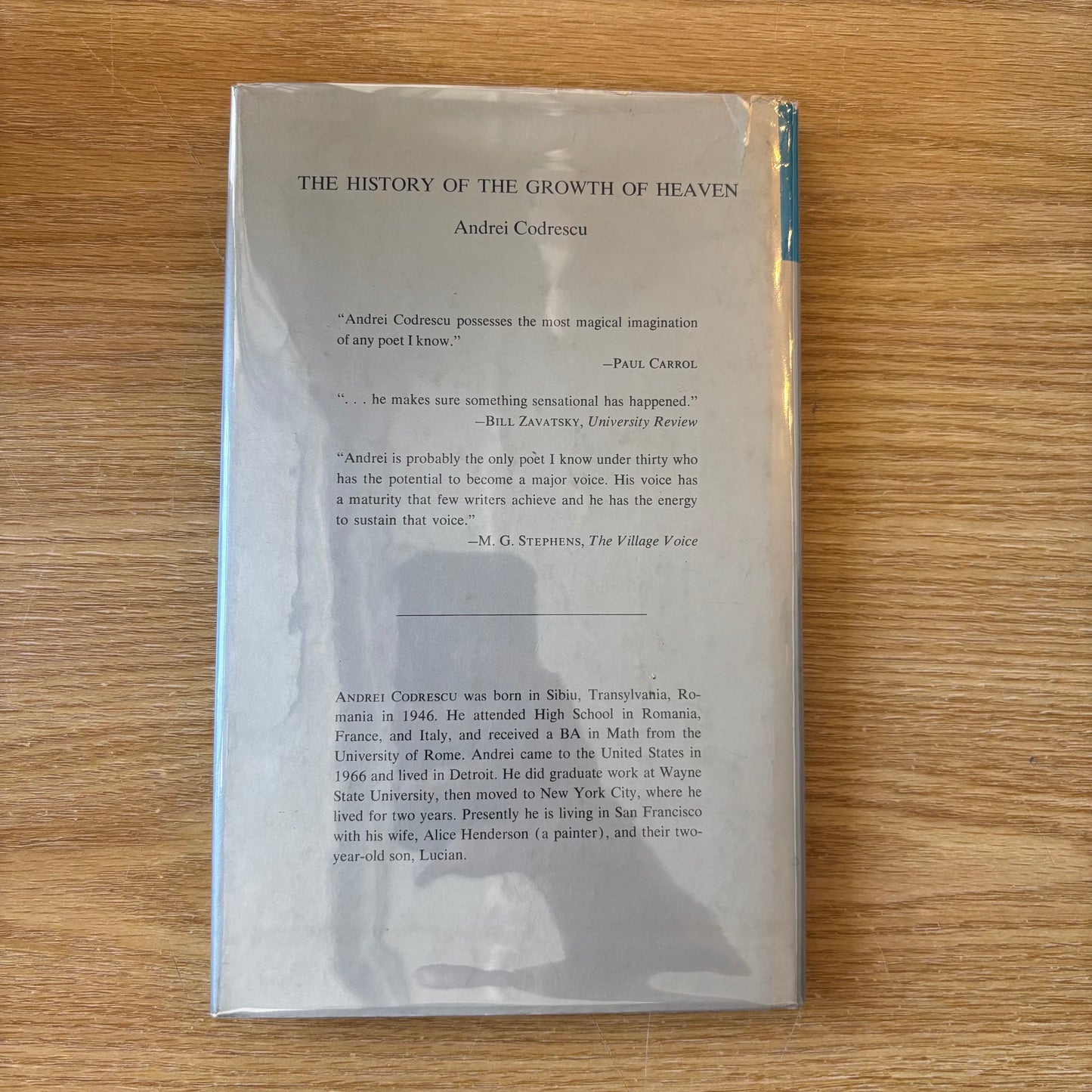 Andrei Codrescu - The History of the Growth of Heaven - Signed