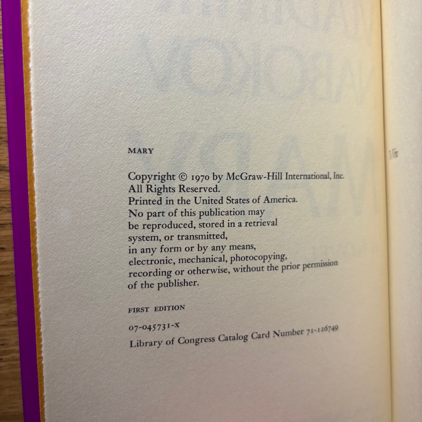 Vladimir Nabokov - Mary - First Edition