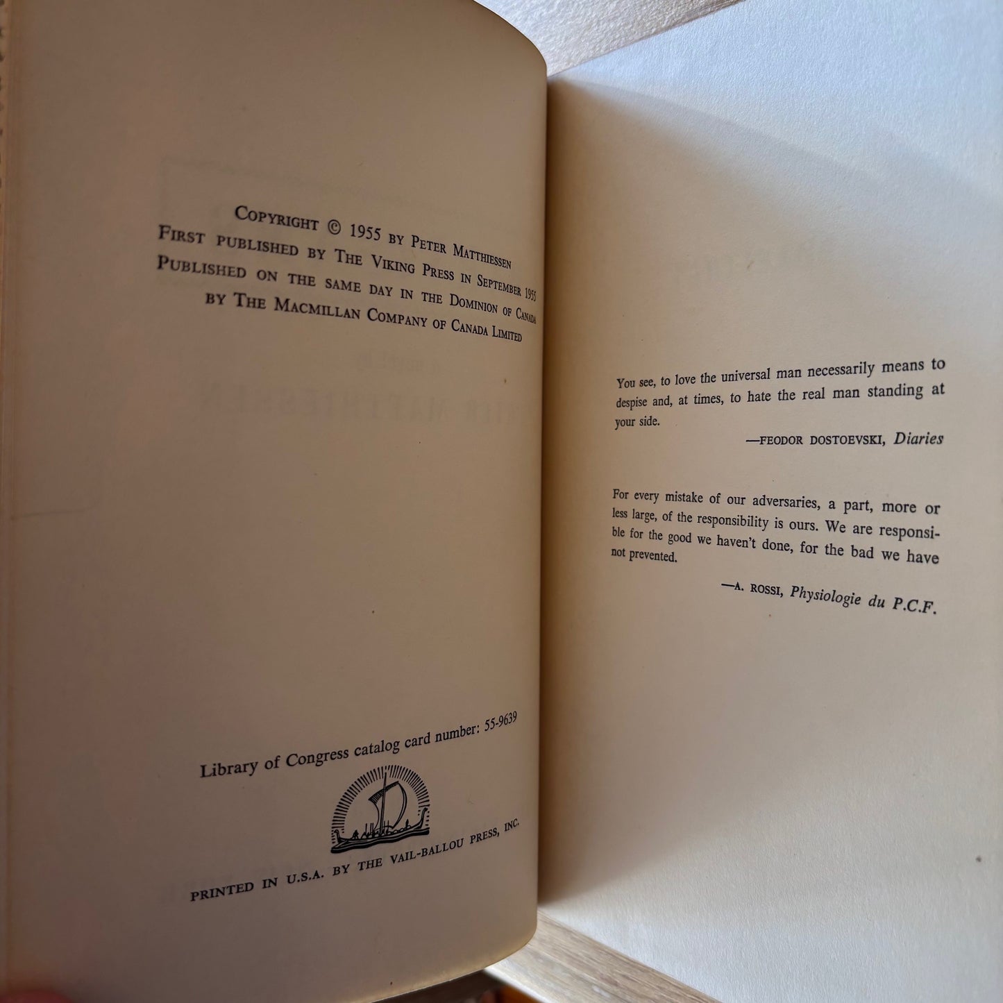 Peter Matthiessen - Partisans - Signed First Edition