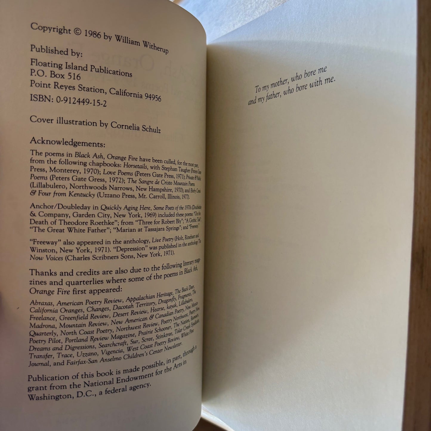 William Witherup - Black Ash, Orange Fire: Collected Poems 1959-1985