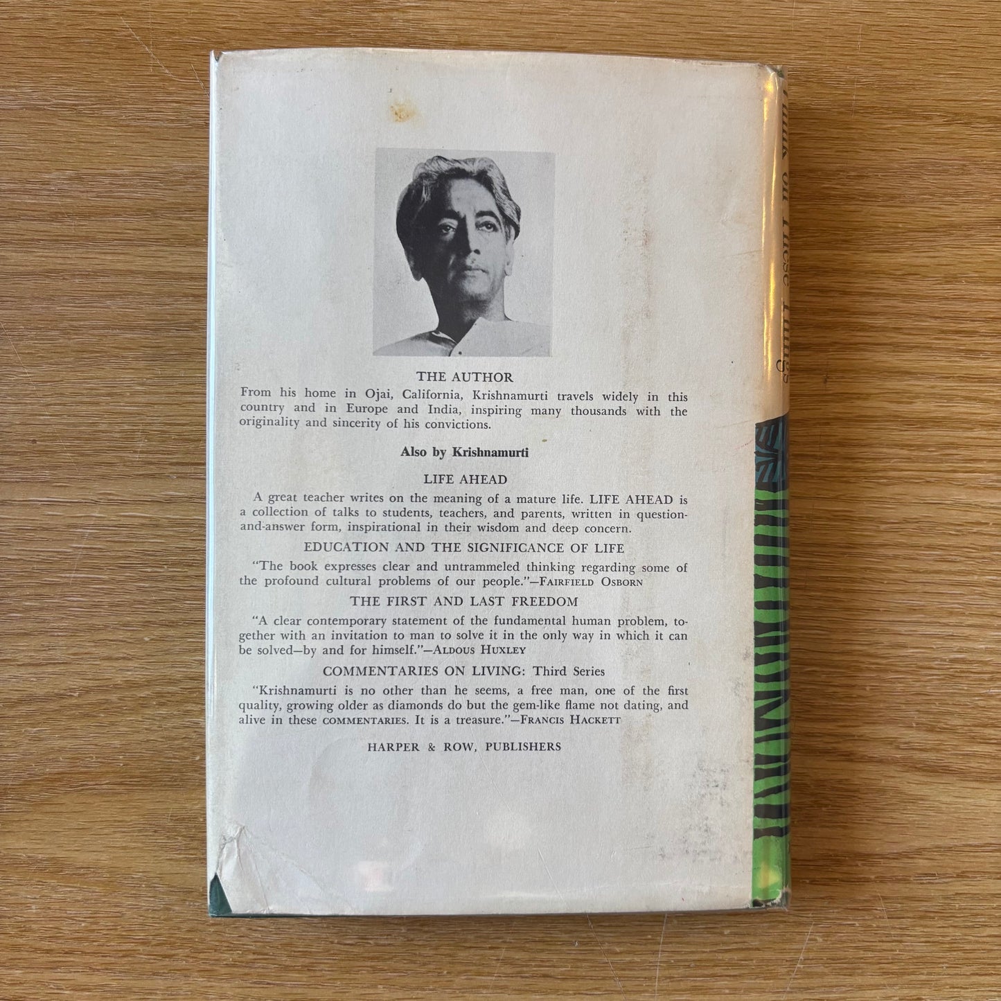 J. Krishnamurti - Think on These Things - First Edition
