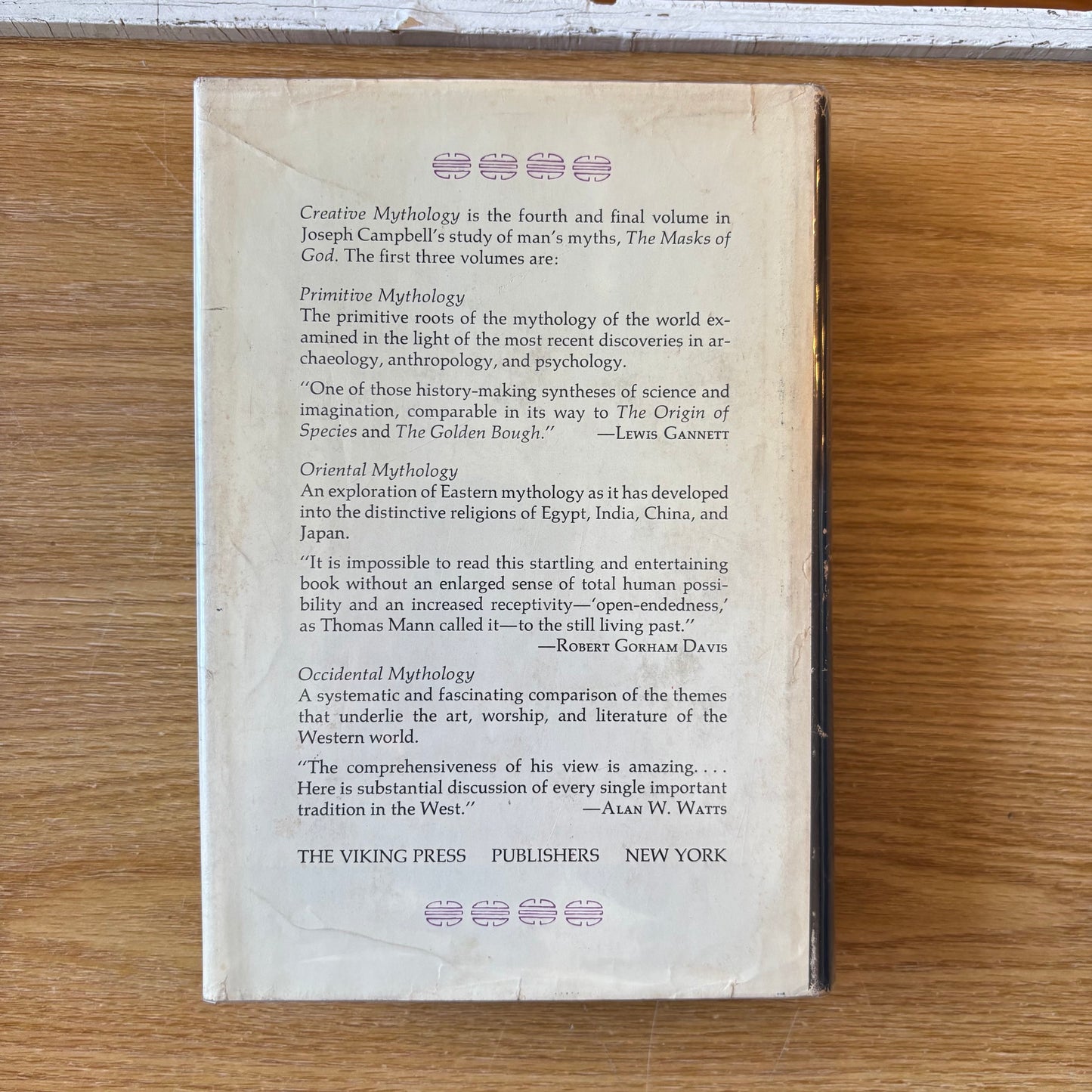 Joseph Campbell - The Masks of God: Creative Mythology - First Edition