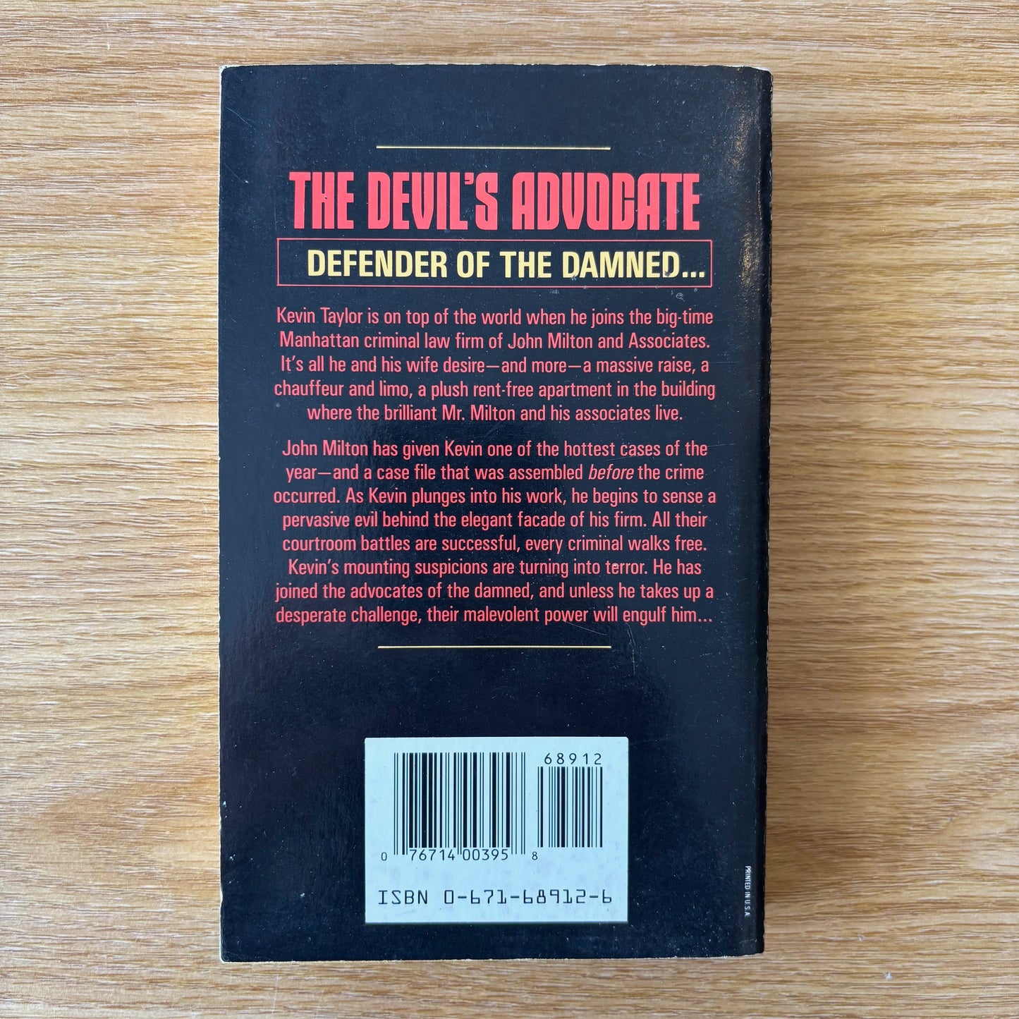 Andrew Neiderman - The Devil's Advocate - First Edition