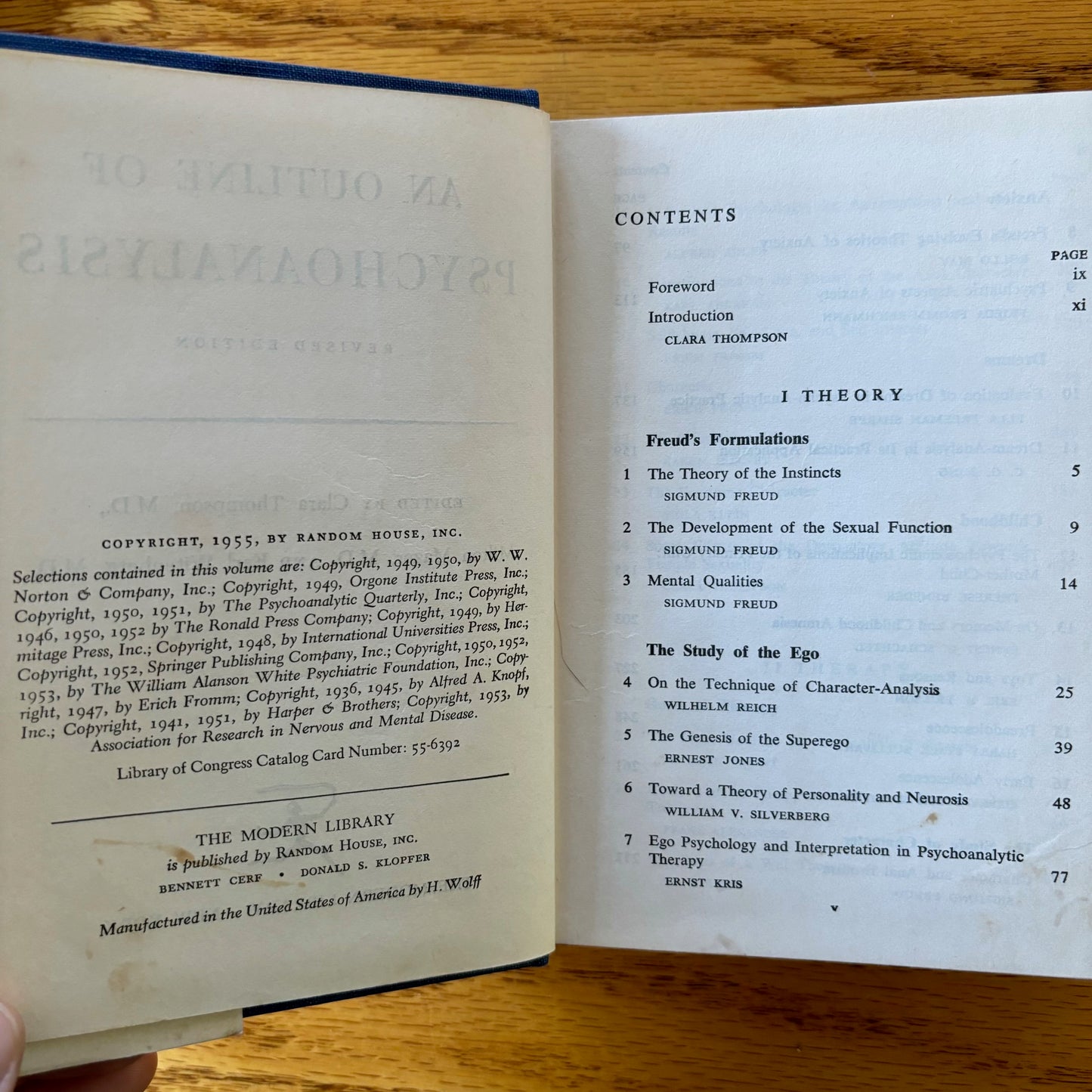 Clara Thompson - An Outline of Psychoanalysis - Modern Library