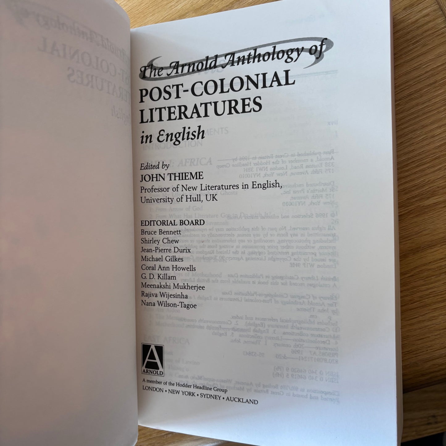 John Thieme, ed. - The Arnold Anthology of Post-Colonial Literatures in English