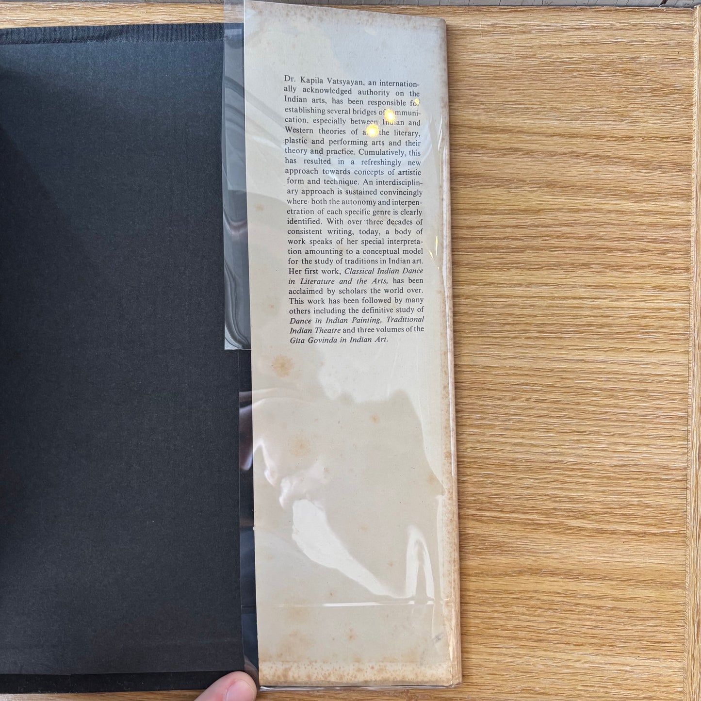 Kapila Vatsyayan - The Square and the Circle of the Indian Arts - First Edition Association Copy