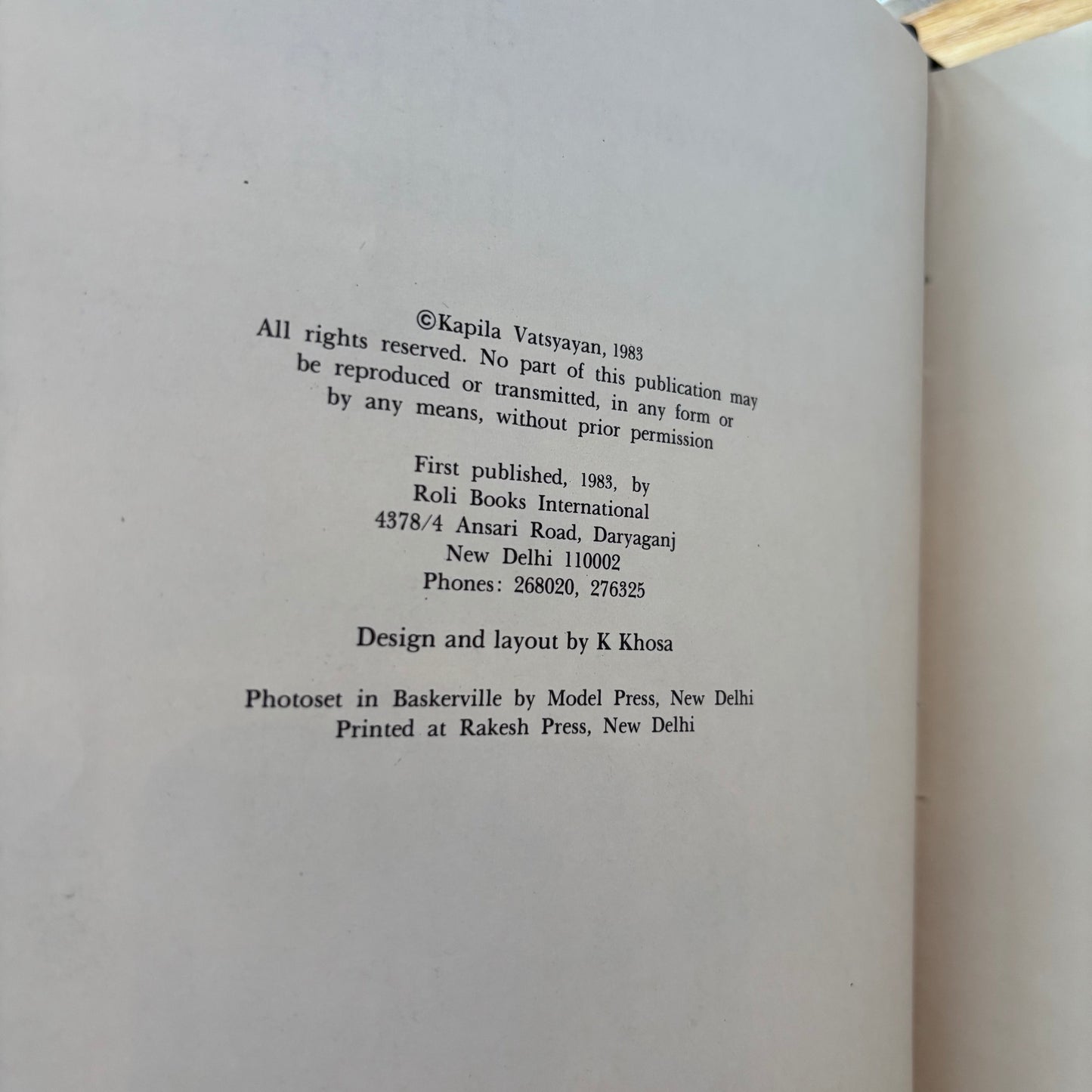 Kapila Vatsyayan - The Square and the Circle of the Indian Arts - First Edition Association Copy