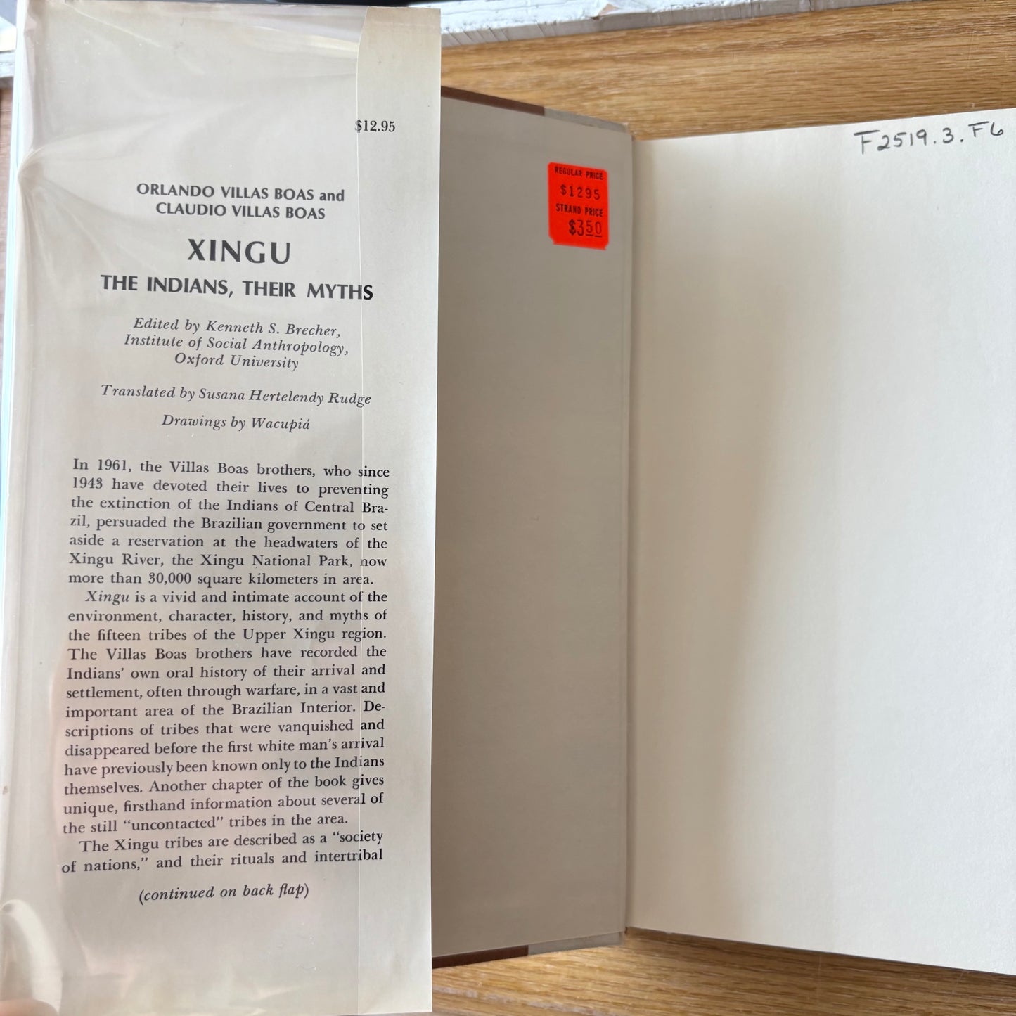 Orlando Villa Boas & Claudio Villa Boas - Xingu: The Indians, Their Myths - First Edition