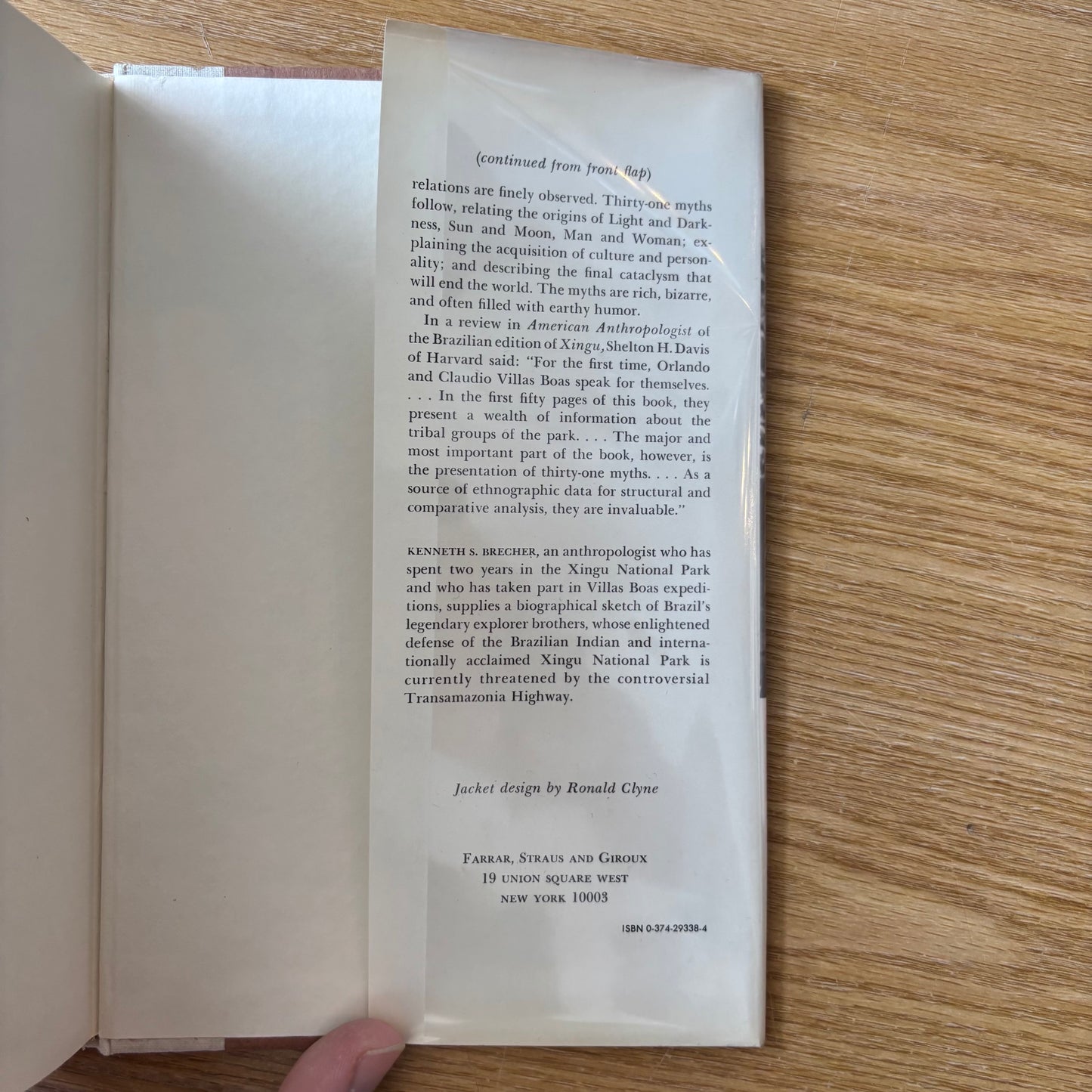 Orlando Villa Boas & Claudio Villa Boas - Xingu: The Indians, Their Myths - First Edition