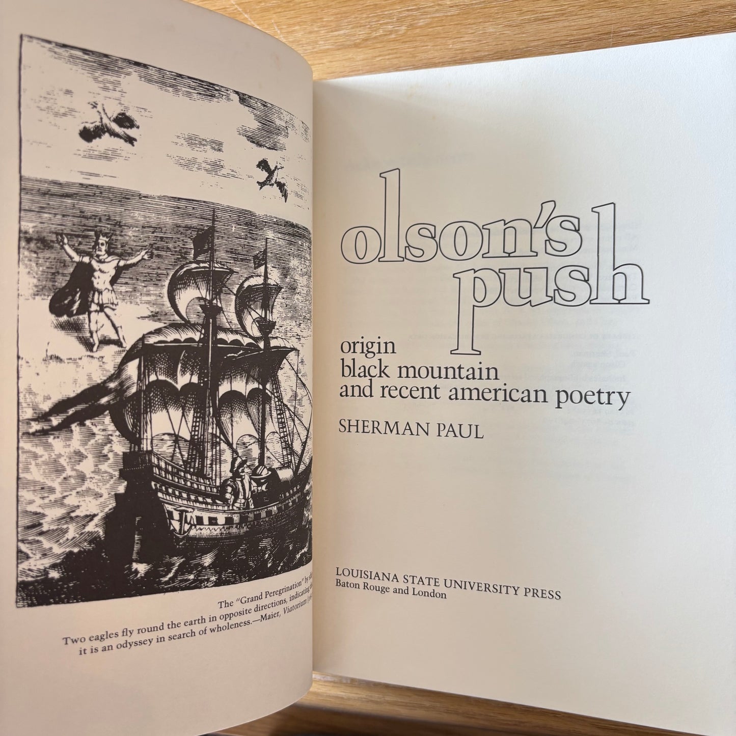 Sherman Paul - Olson's Push - First Edition