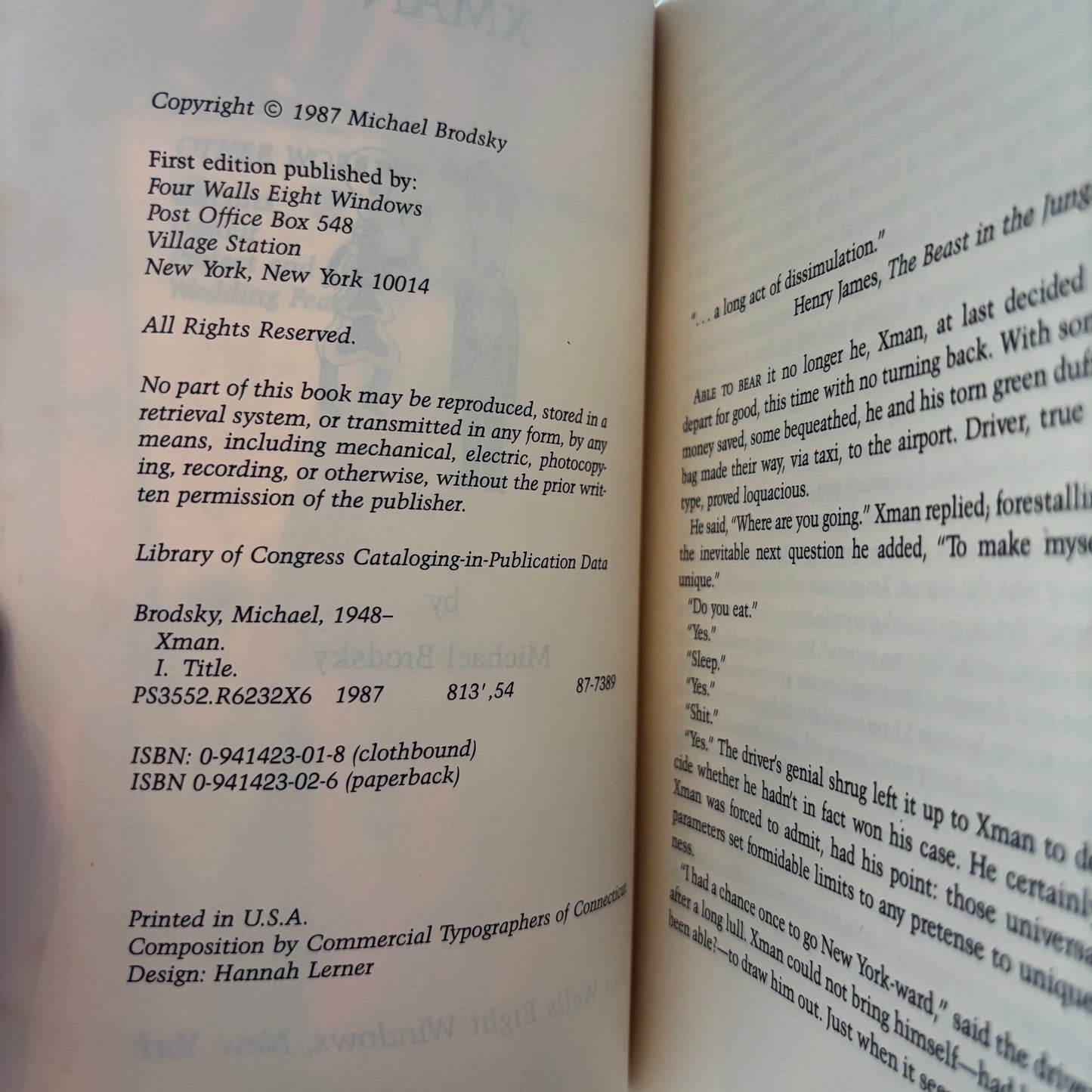 Michael Brodsky - Xman - First Edition Paperback