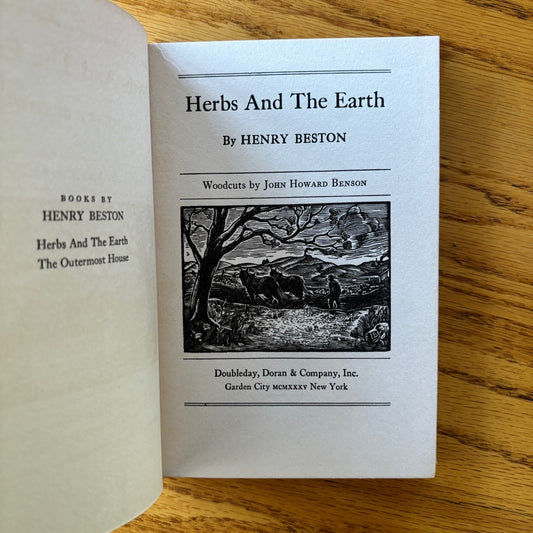 Henry Beston - Herbs and the Earth - First Edition