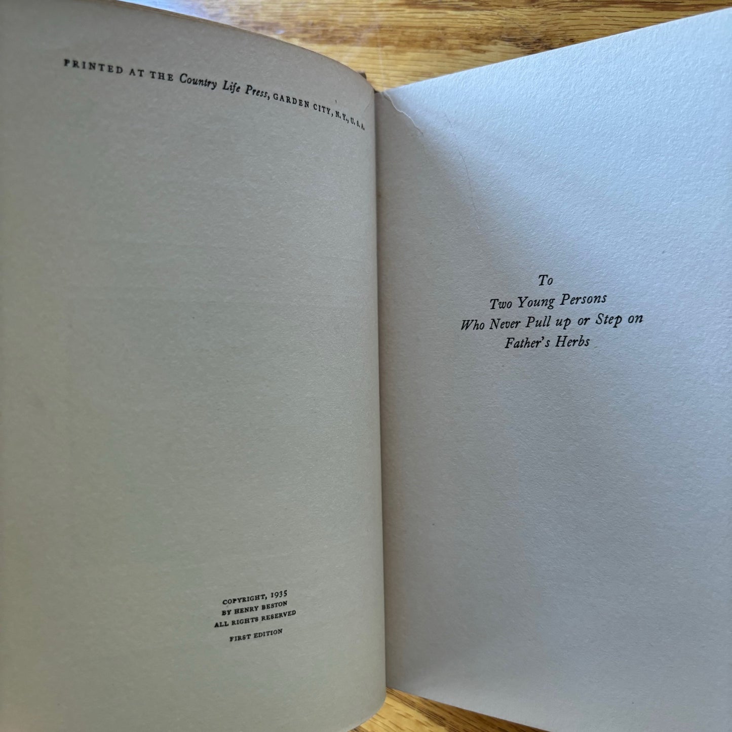 Henry Beston - Herbs and the Earth - First Edition