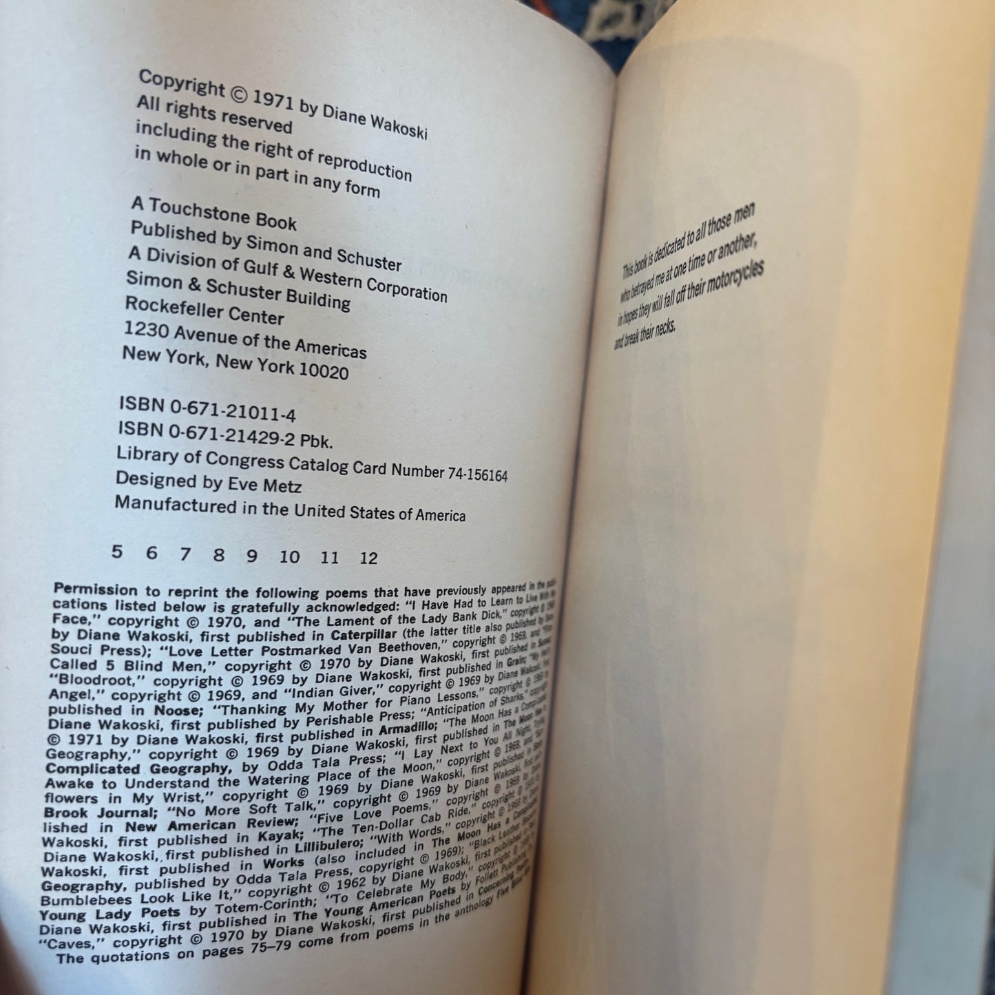 Diane Wakoski - The Motorcycle Betrayal Poems