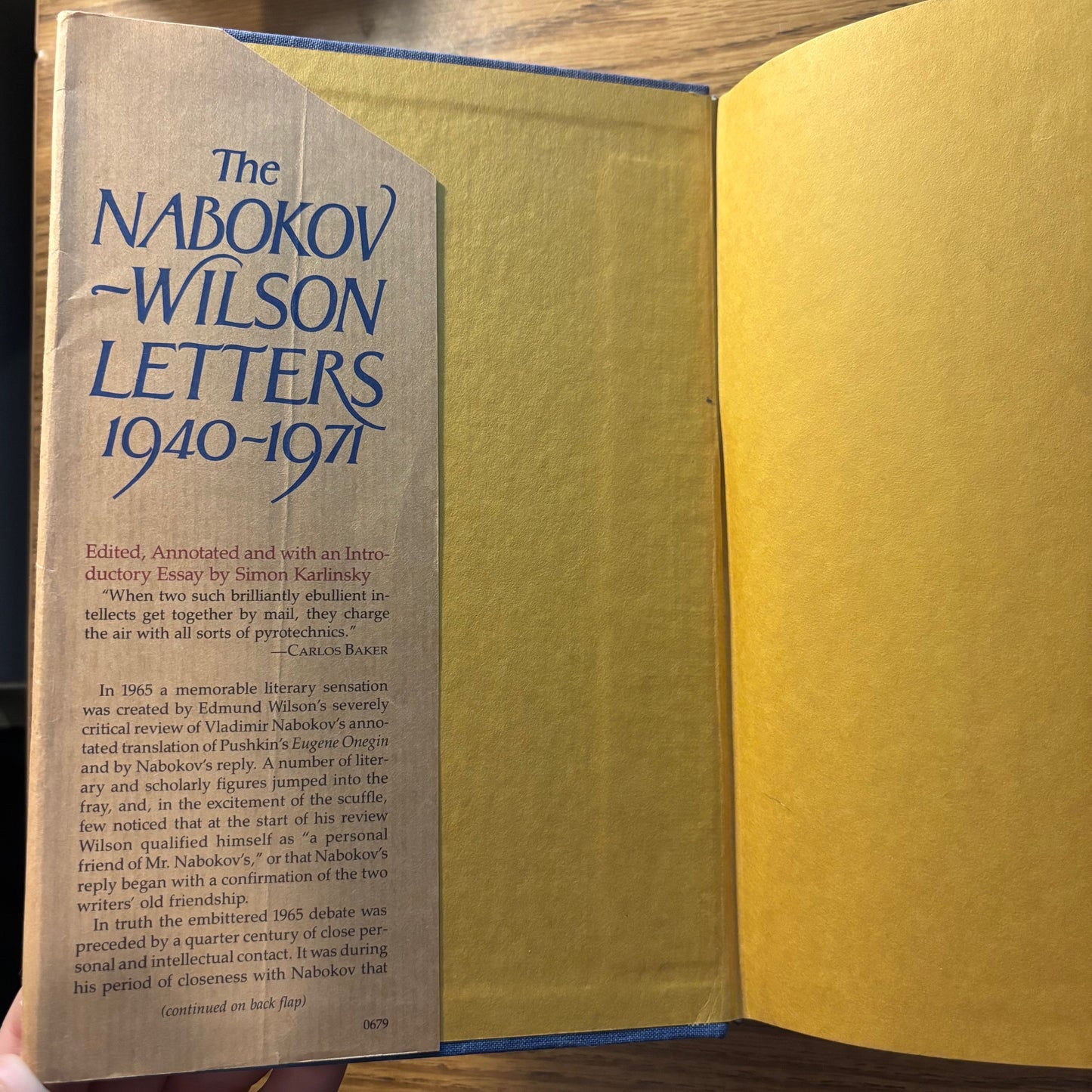 Simon Karlinsky, ed. - The Nabokov-Wilson Letters 1940-1971 - First Edition