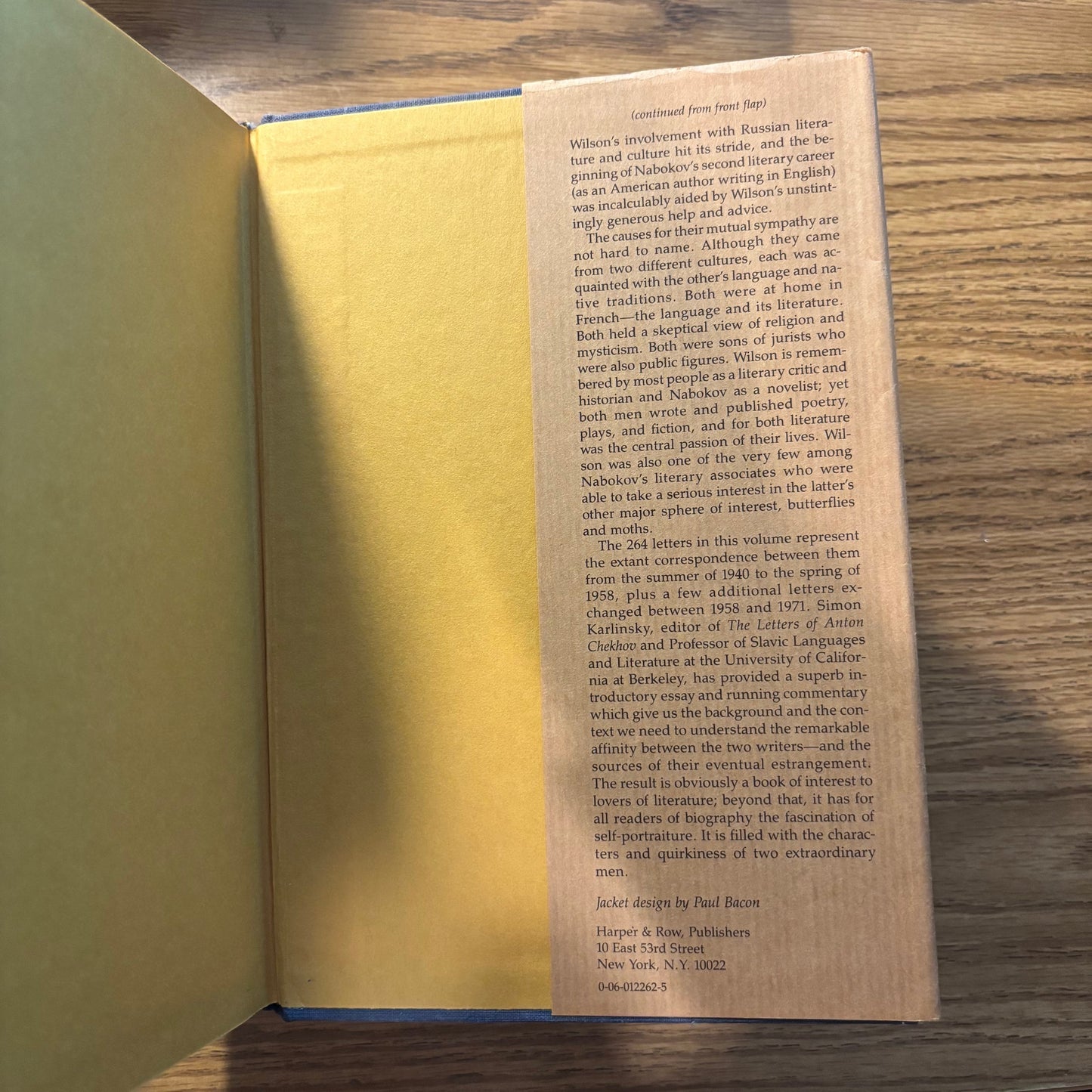 Simon Karlinsky, ed. - The Nabokov-Wilson Letters 1940-1971 - First Edition