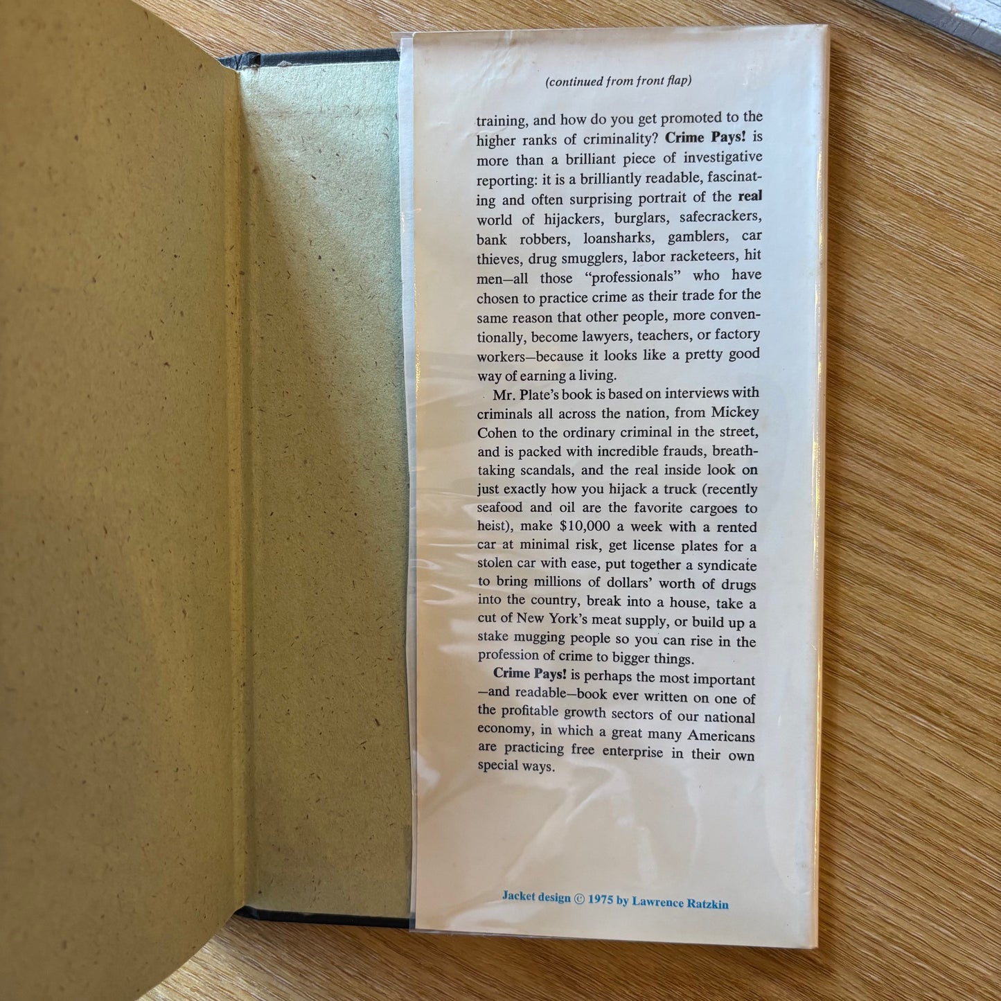 Thomas Plate - Crime Pays! - Signed First Edition