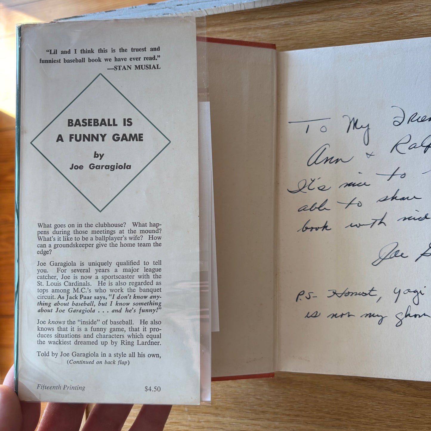 Joe Garagiola - Baseball is a Funny Game - Signed