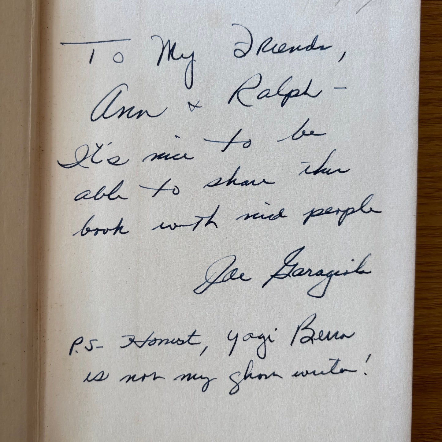 Joe Garagiola - Baseball is a Funny Game - Signed