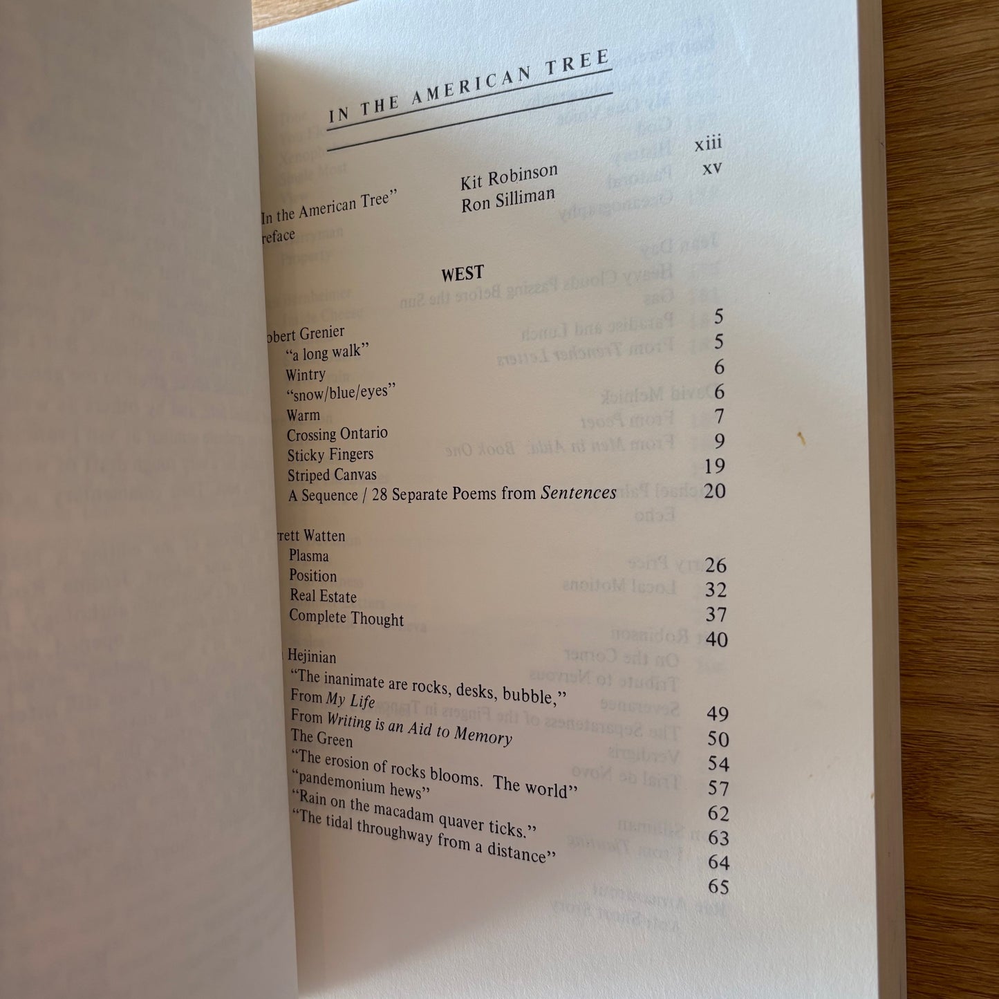 Ron Silliman, ed. - In the American Tree - First Edition Paperback