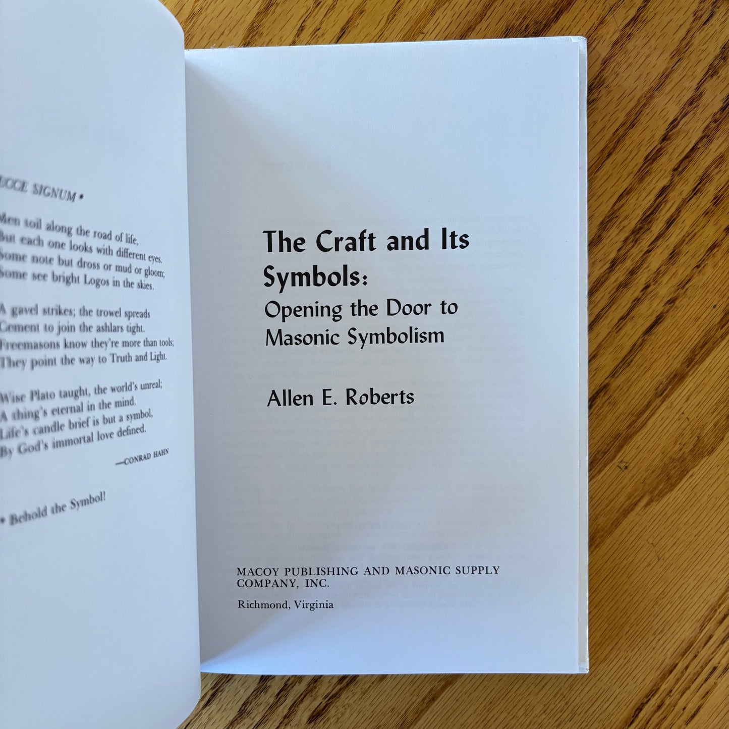 Allen E. Roberts - The Craft and Its Symbols: Opening the Door to Masonic Symbolism