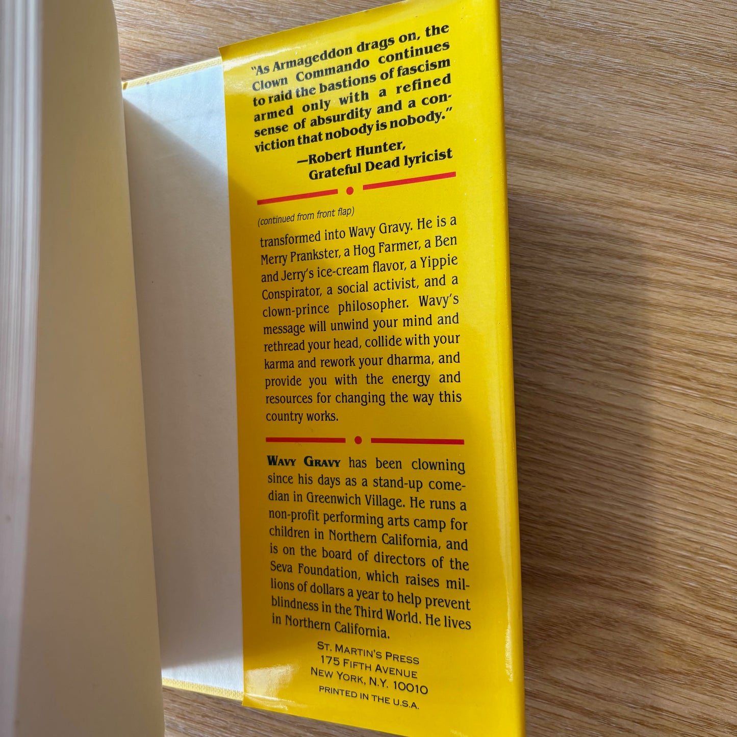 Wavy Gravy - Something Good for a Change: Random Notes on Peace Thru Living - First Edition