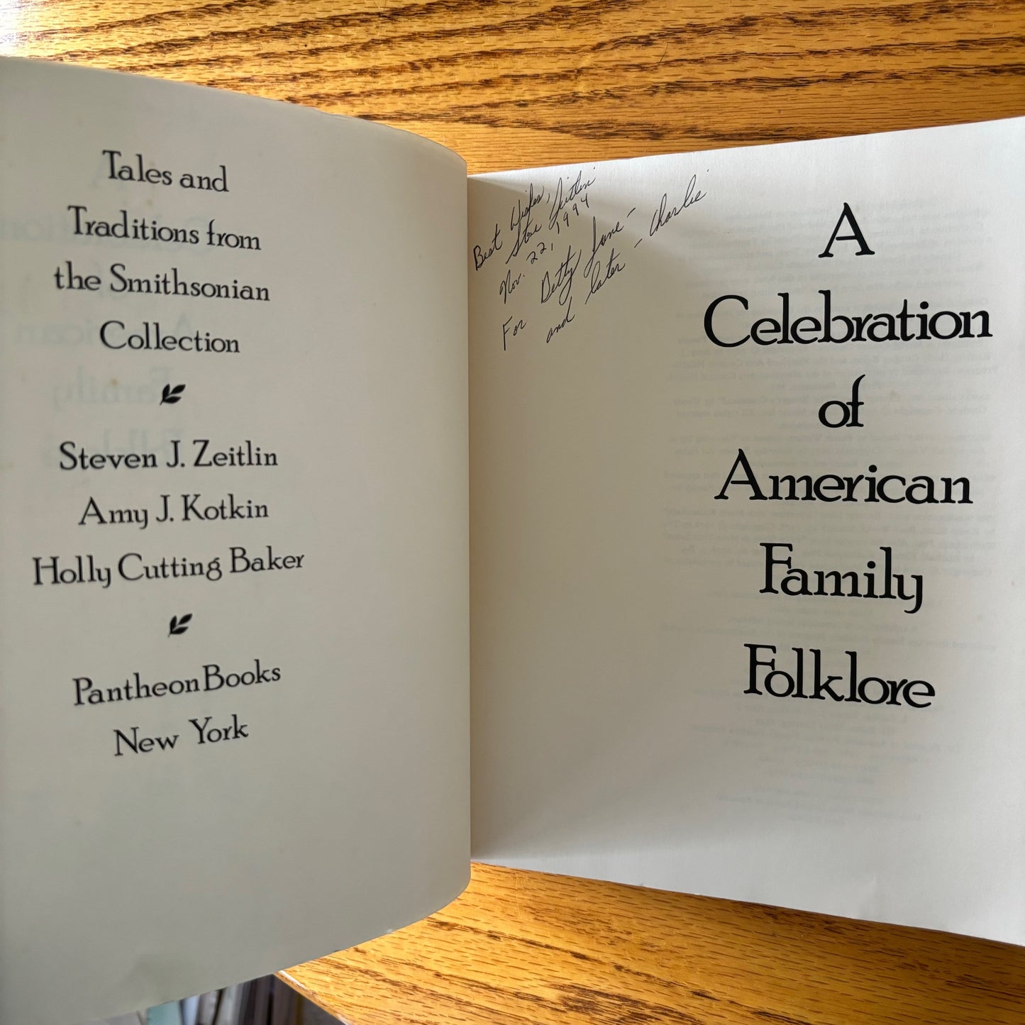 A Celebration of American Family Folklore: Tales and Traditions from the Smithsonian Collection - Signed