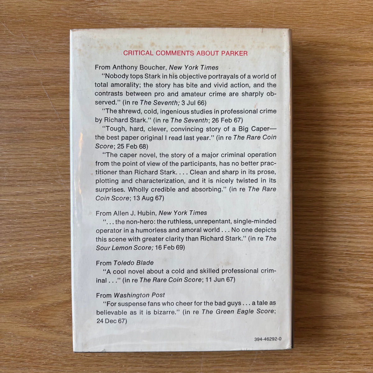Richard Stark - Deadly Edge - First Edition