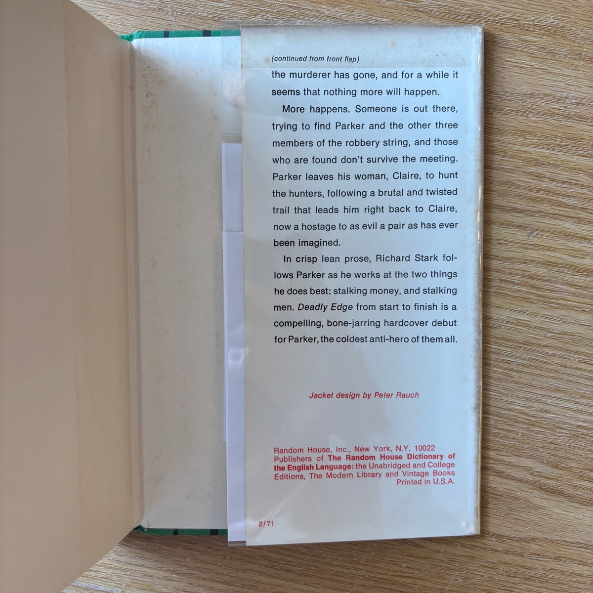 Richard Stark - Deadly Edge - First Edition