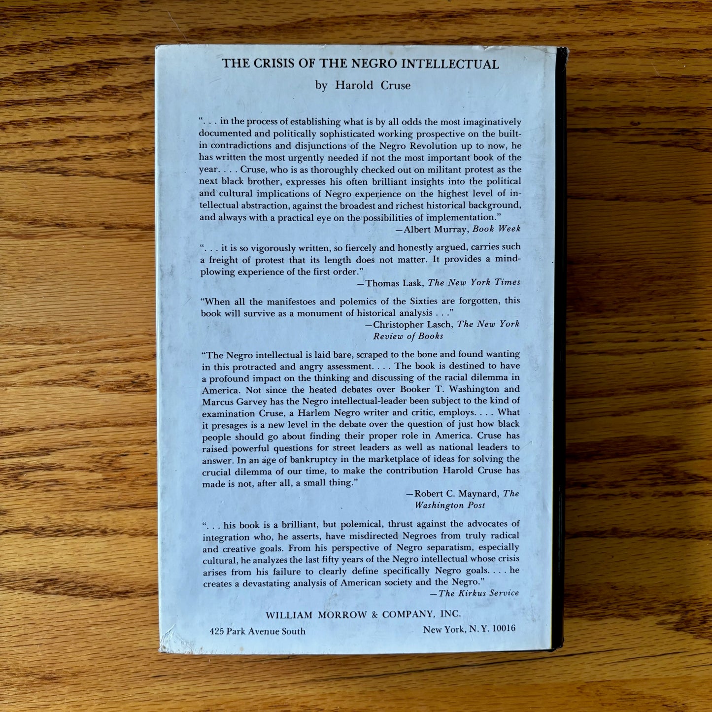 Harold Cruse - The Crisis of the Negro Intellectual