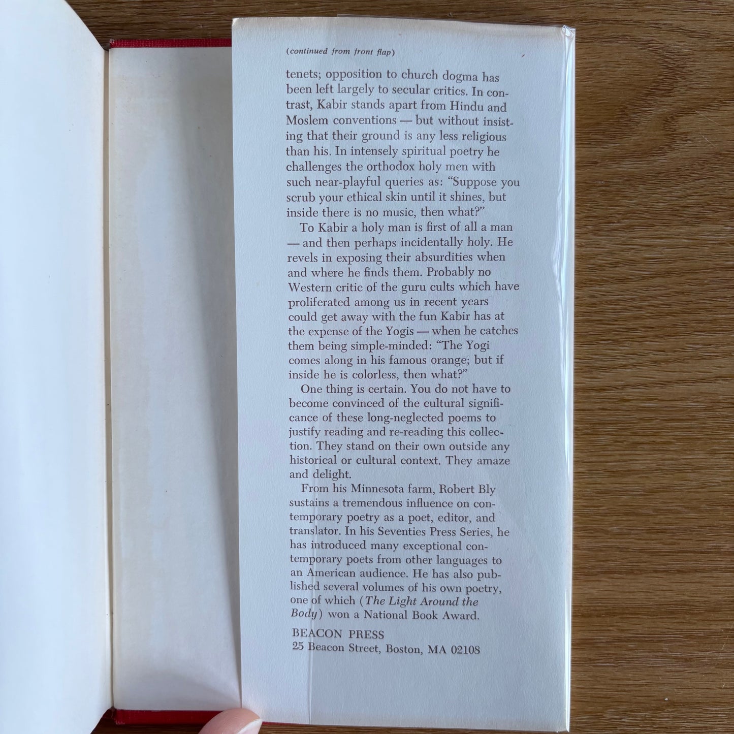 Robert Bly - The Kabir Book - First Edition