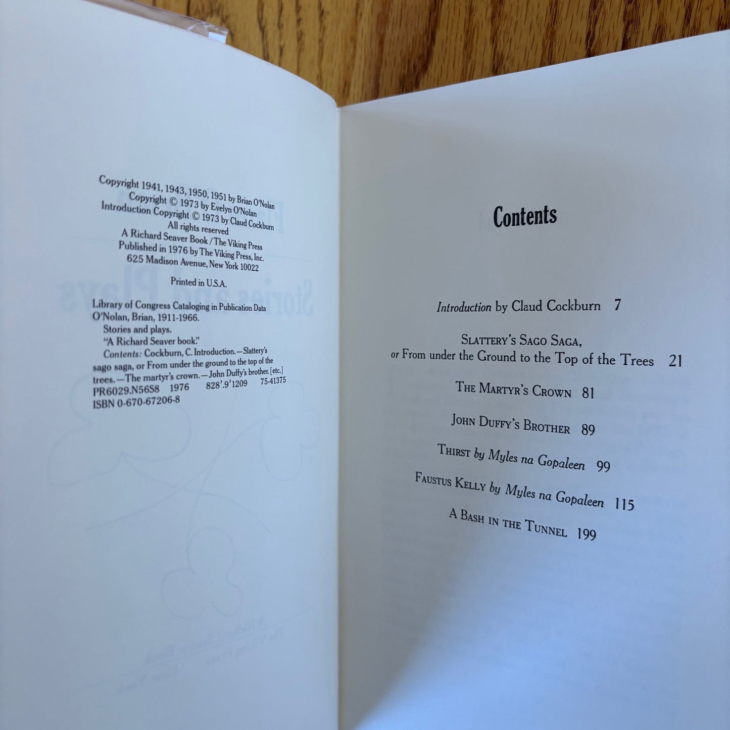 Flann O'Brien - Stories and Plays - First Edition