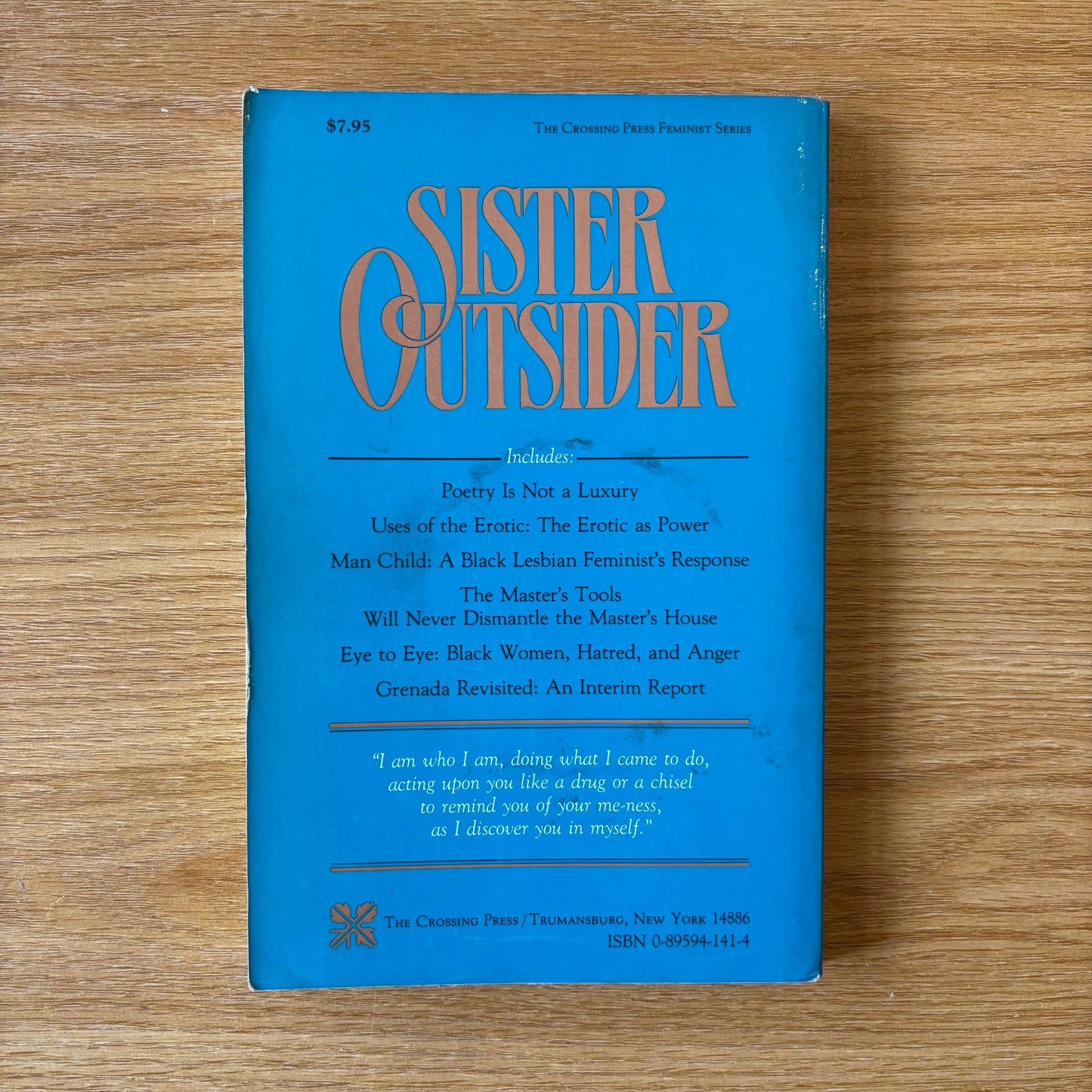 Audre Lorde - Sister Outsider: Essays & Speeches