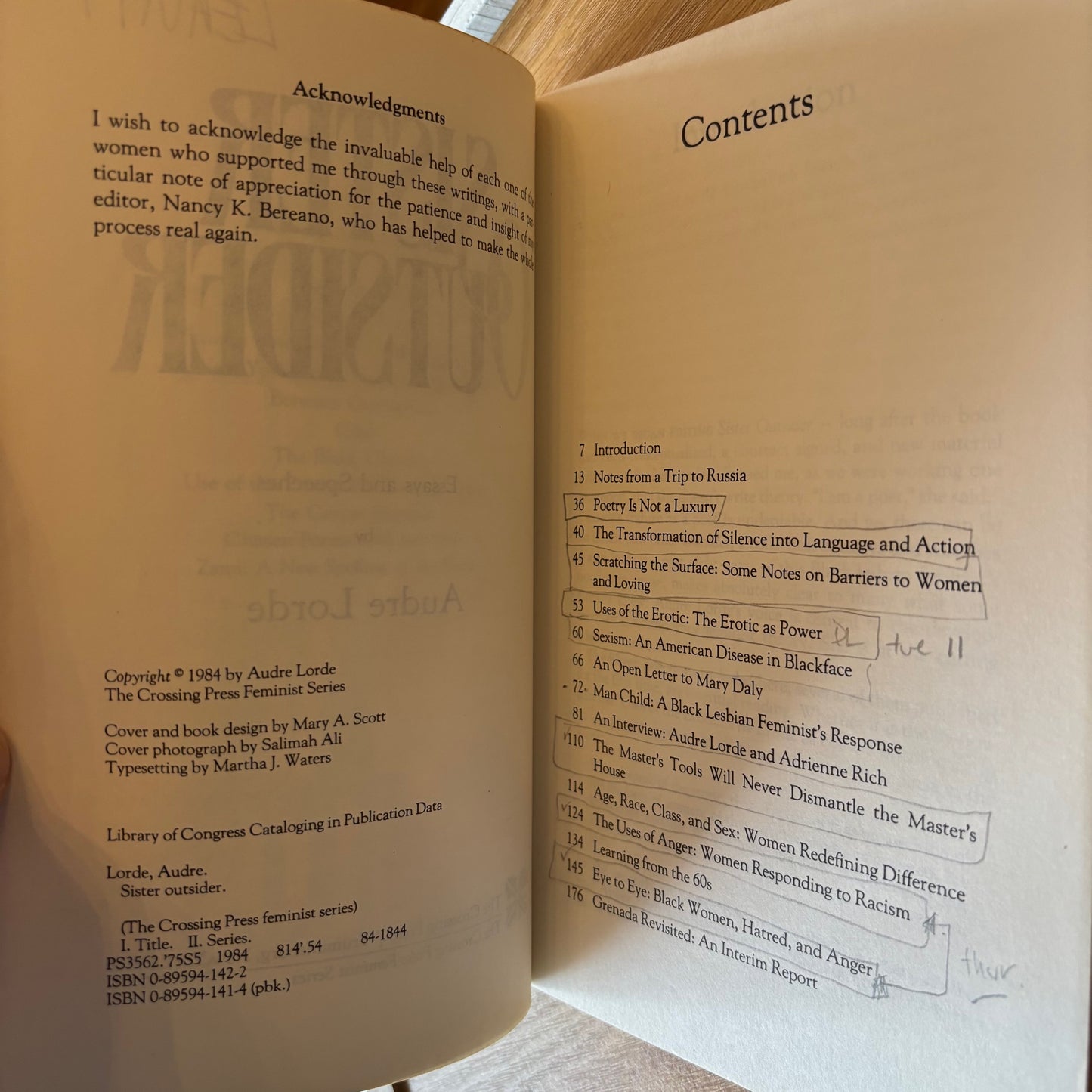 Audre Lorde - Sister Outsider: Essays & Speeches