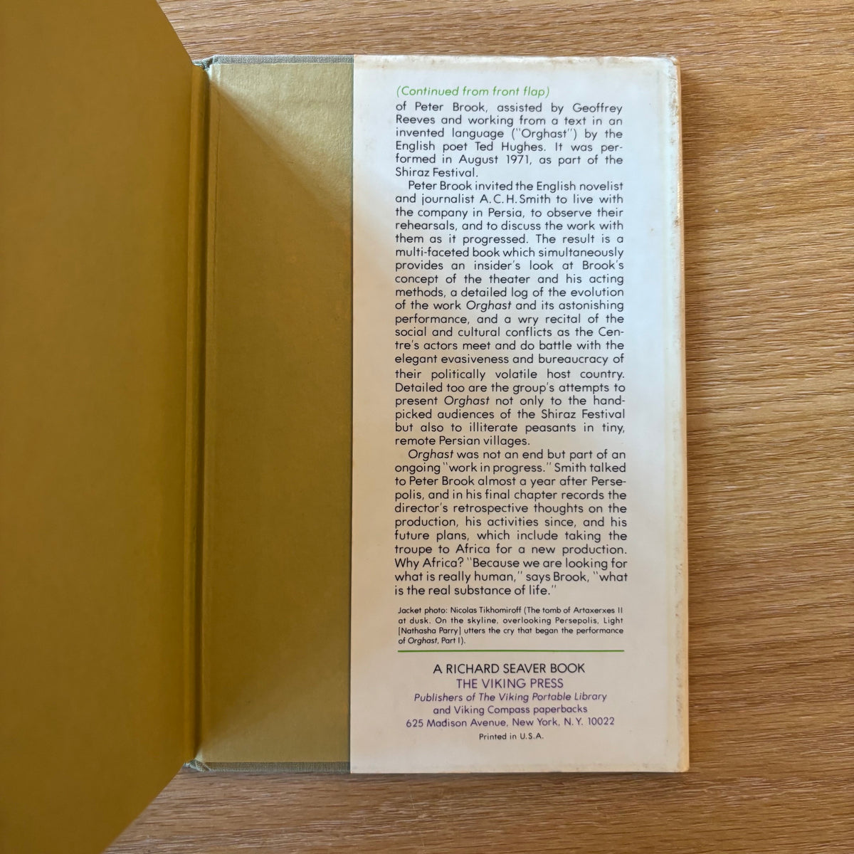 A.C.H. Smith - Orghast at Persepolis - First Edition